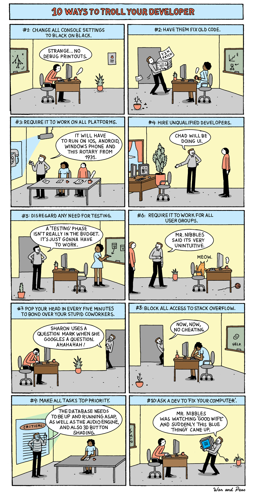 10 Ways To Troll Your Developer Comic For Toggl By Elizabeth Pich