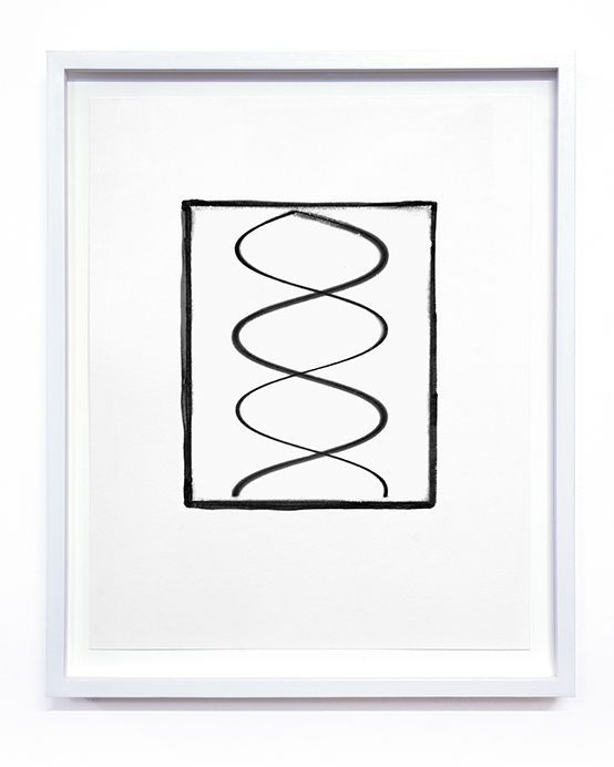 Sun/Moon Drawing #4 (From Walking so Much in Circles, I Will End up Making a Sphere)2020Sunlight/Moonlight drawing and potassium dichromate emulsion on watercolour paper in artist's frame15.5 x 12.5 x 1.5 inches, framed