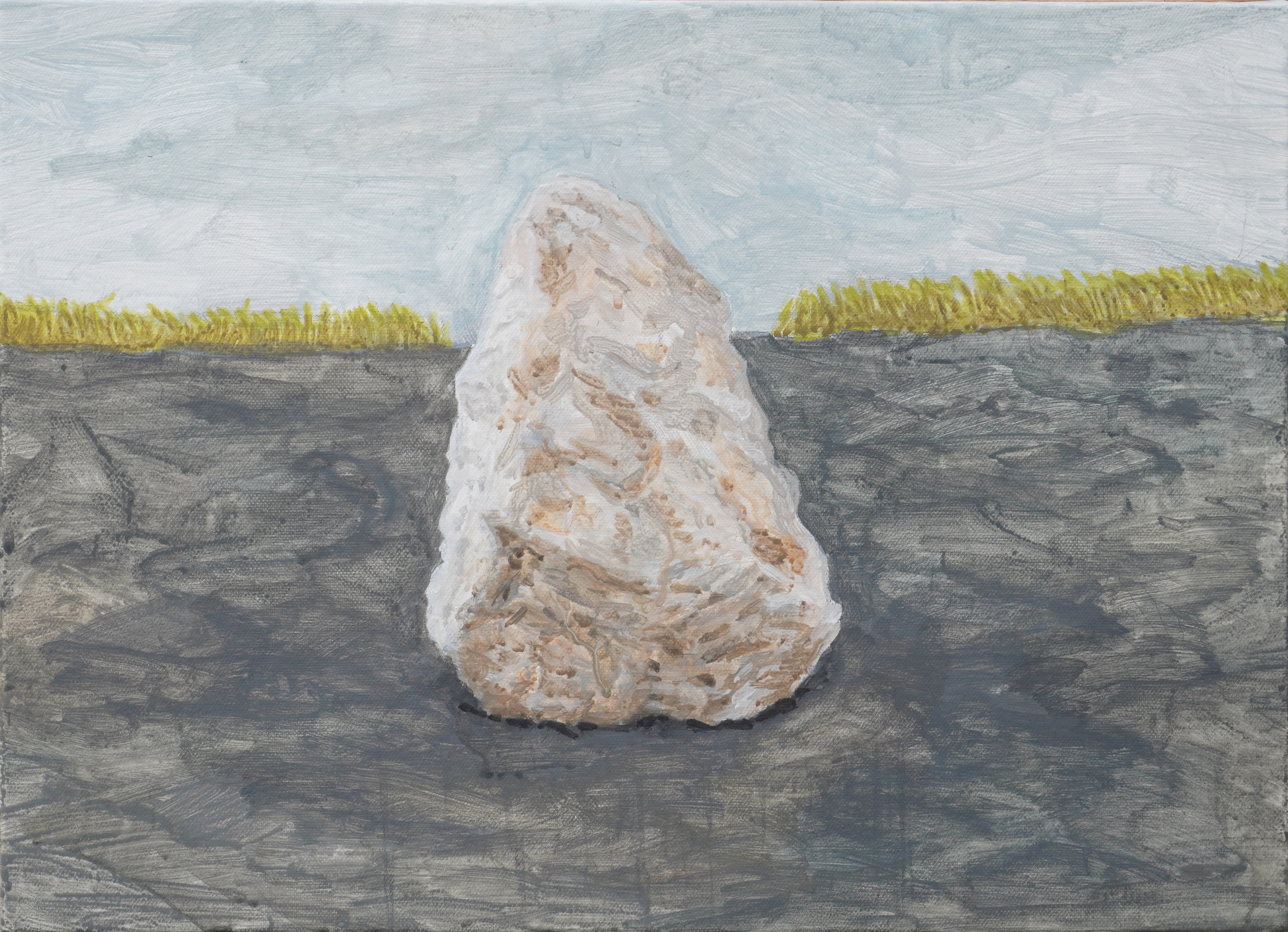 믿음의 돌 A stone of faith_acrylic on canvas_33.4x45.5cm_2022