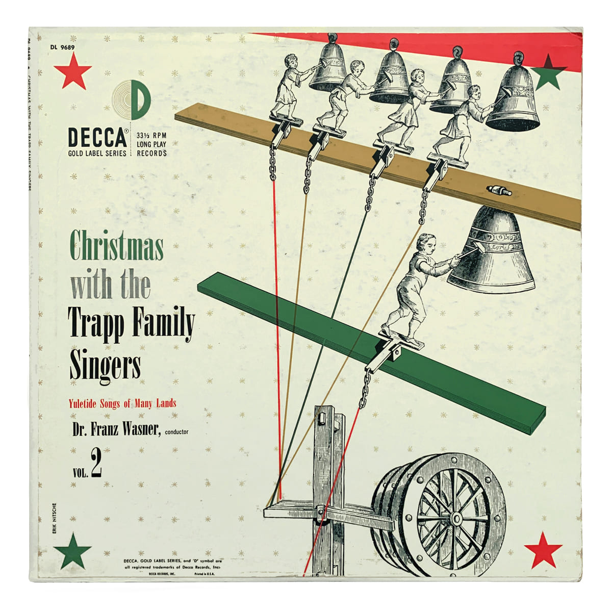 Decca Gold DL 9689 Various The Trapp Family Singers - Franz Wasner Design: Erik Nitsche (credited)