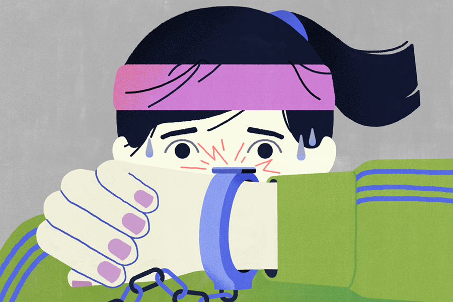 Boston Globe fitness Illustration María Hergueta