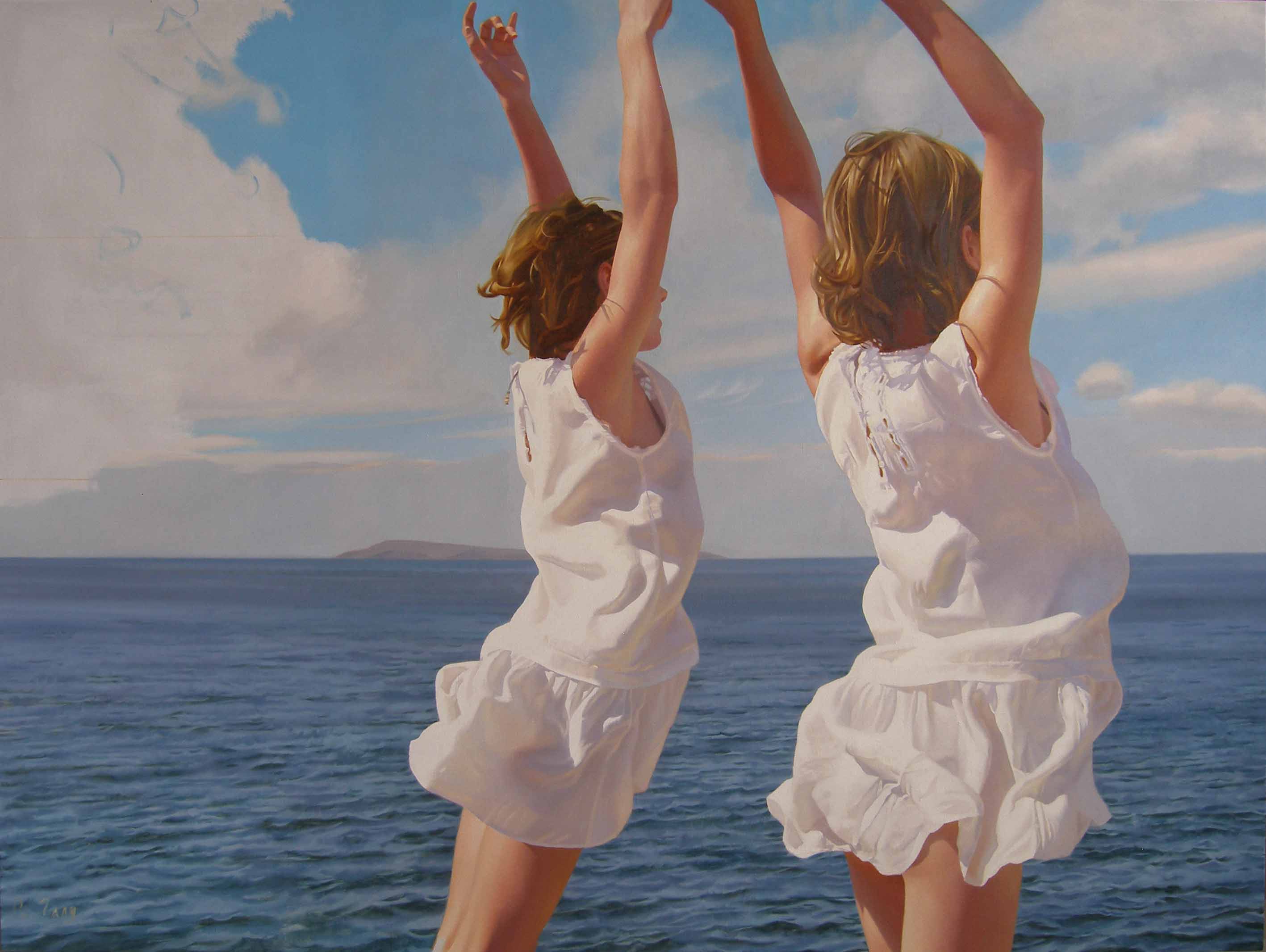  "The Island" from the series "Ideal World?", 150 x 200 cm, oil on canvas