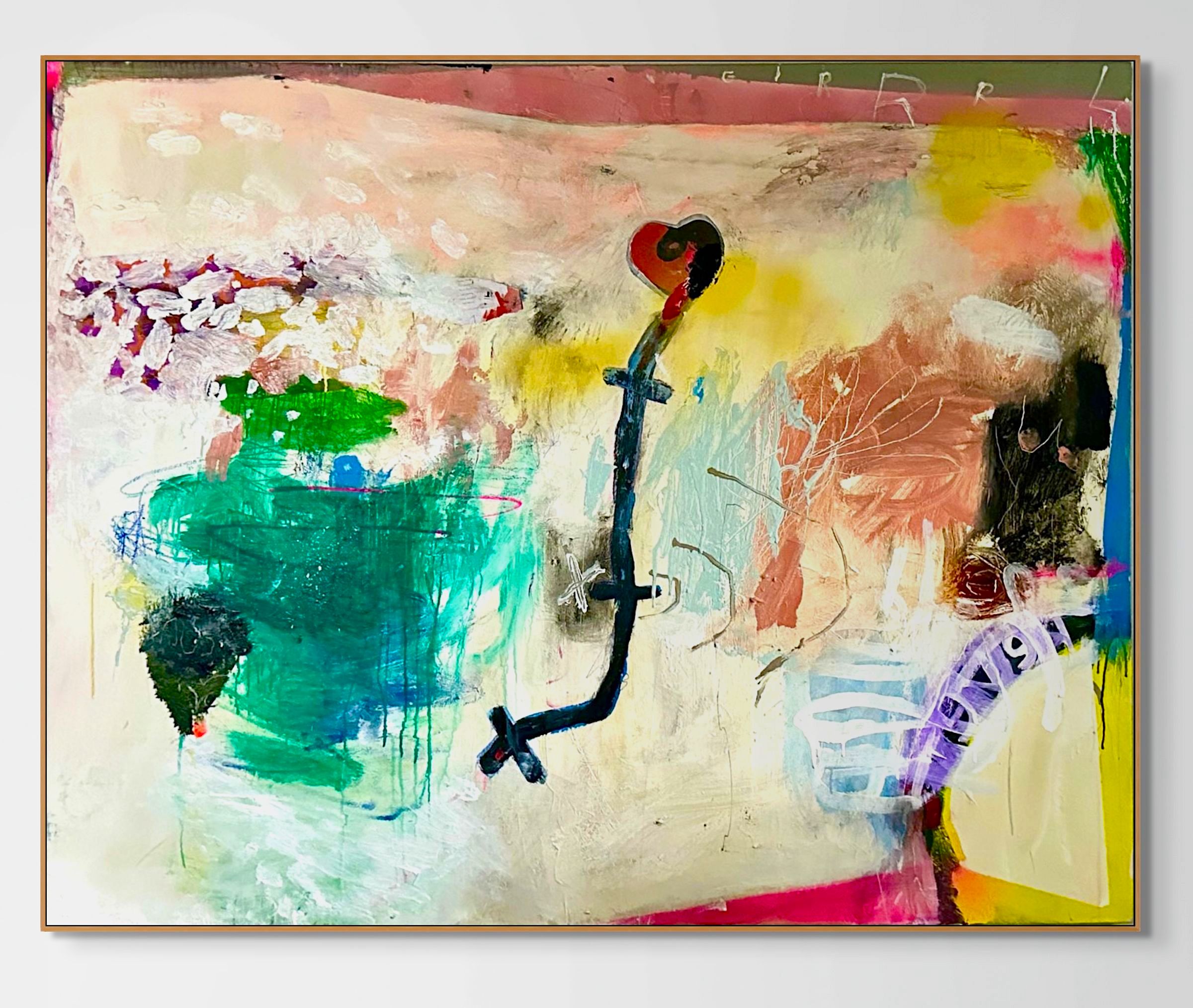 as she tilts the planetMixed Media on Canvas 125cm x 155cm
