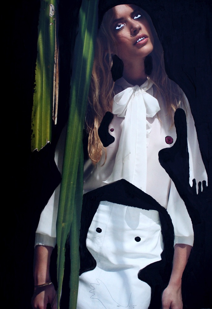 Variation of Woman in White, acrylic/oil on cardboard, 69cm x 50cm,  