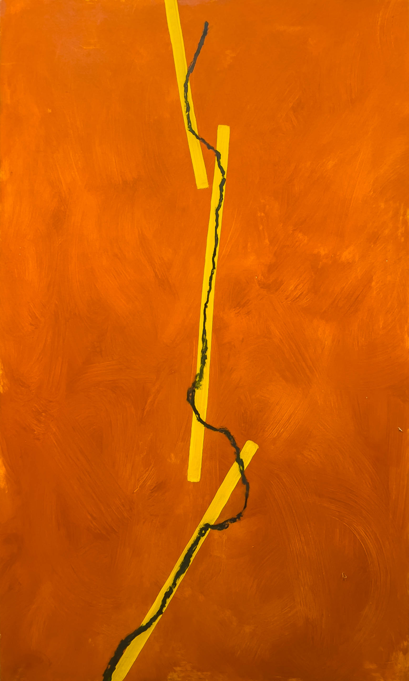 "Vine (Crack Series)", 1990, Acrylic on canvas, 70 x 42 inches