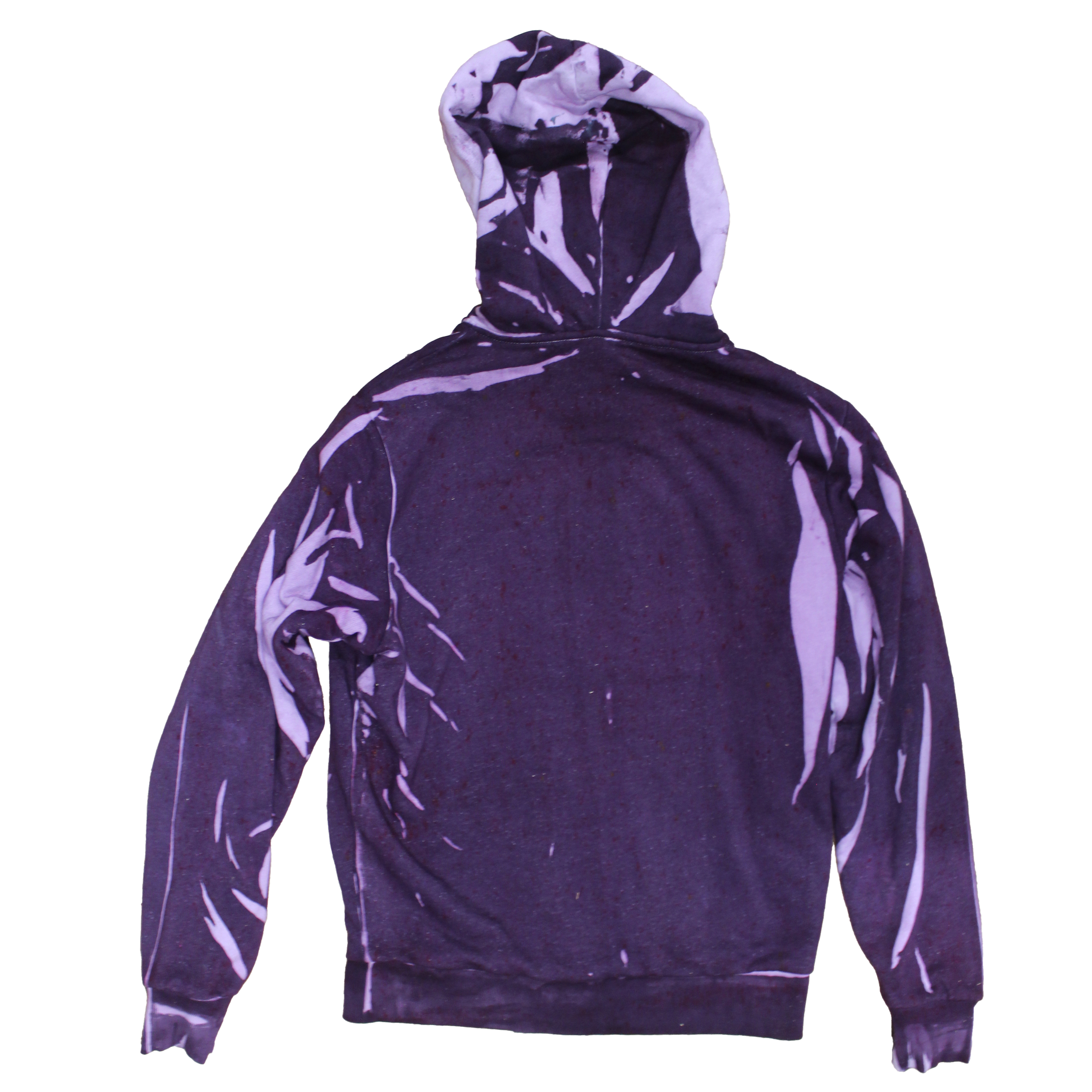 double layer thermal lined zip hoodie allover printed with textile dye