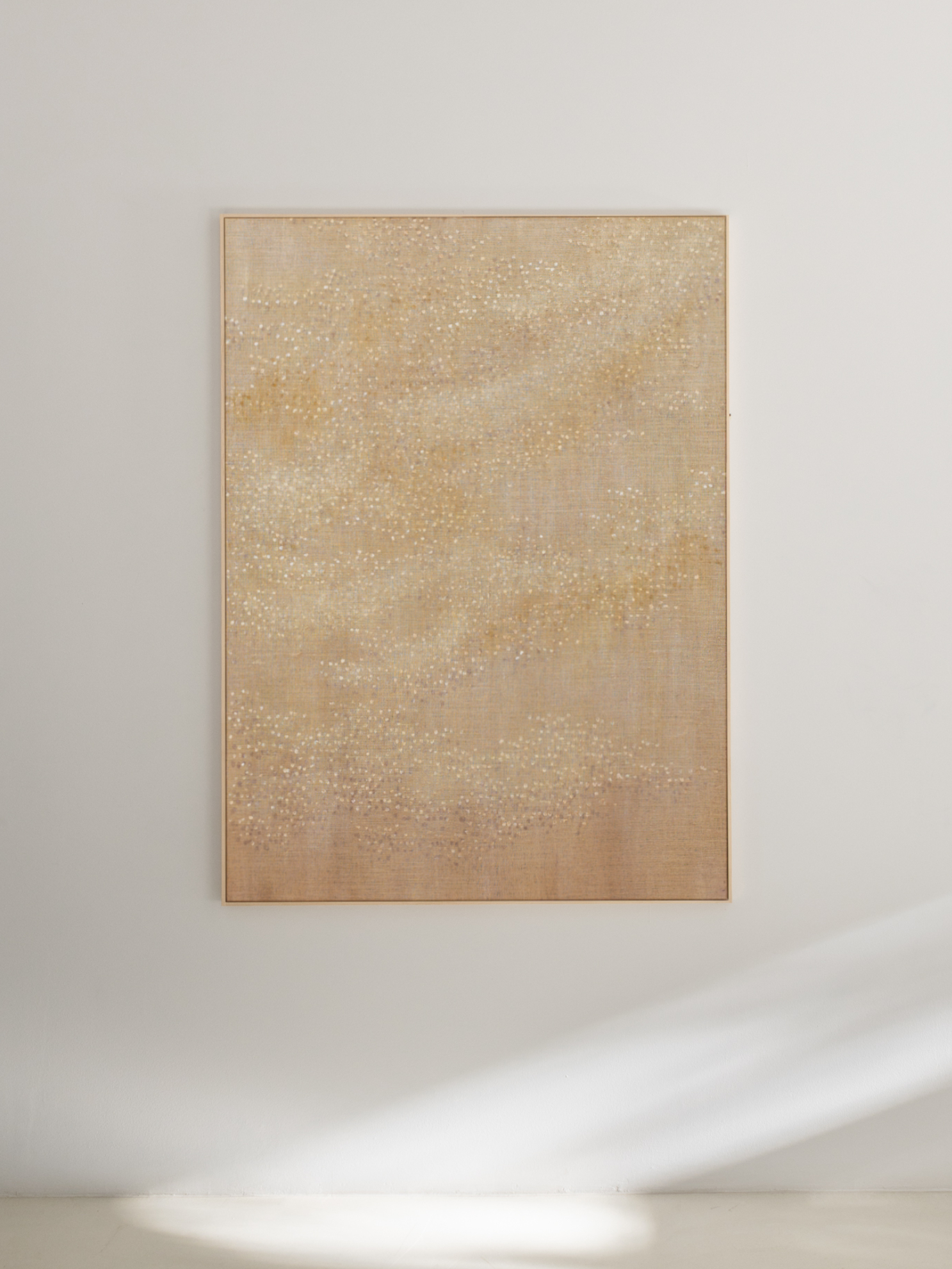 Untitled, acrylic on jute, 150 x 110 cm, 2024