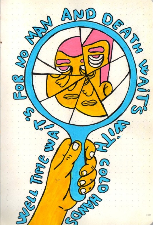 Chapter VIII, Acrylics on paper, 15x21cm, 2025.