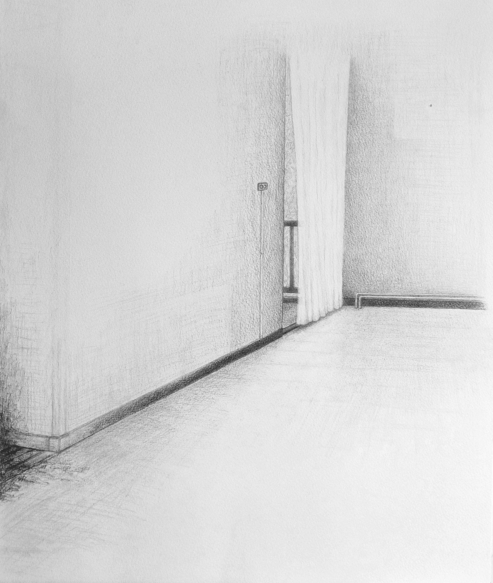 potlood op papier, 60 x 50 cm