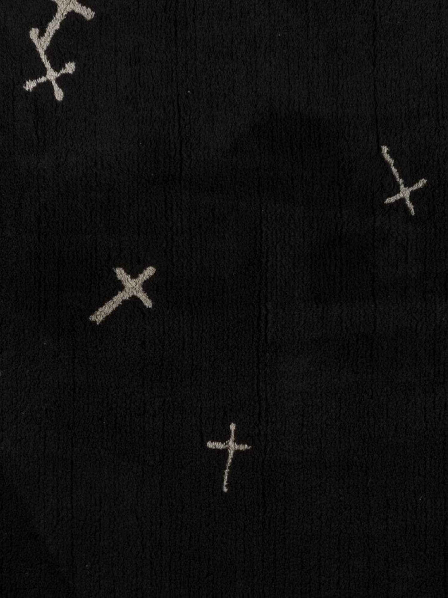 UNDERCOVER Black Cross Rug - ARCHIVED