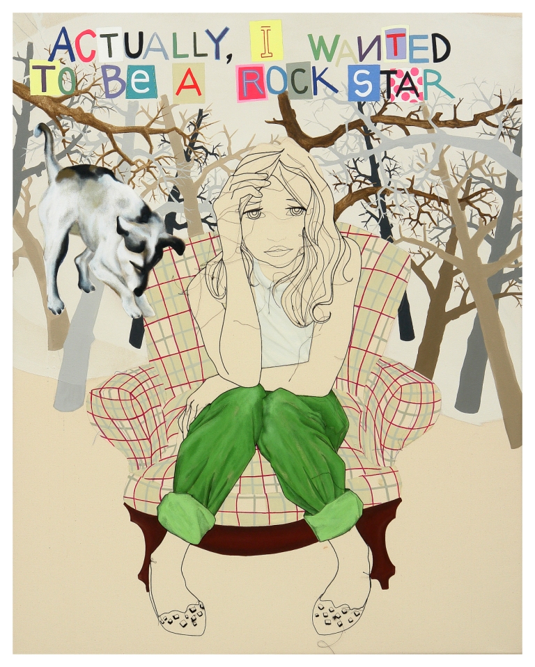 Anastasia&nbsp;| Acrylic, Oil and Hand embroidery on canvas | 152 x 122 cm |&nbsp; 2006