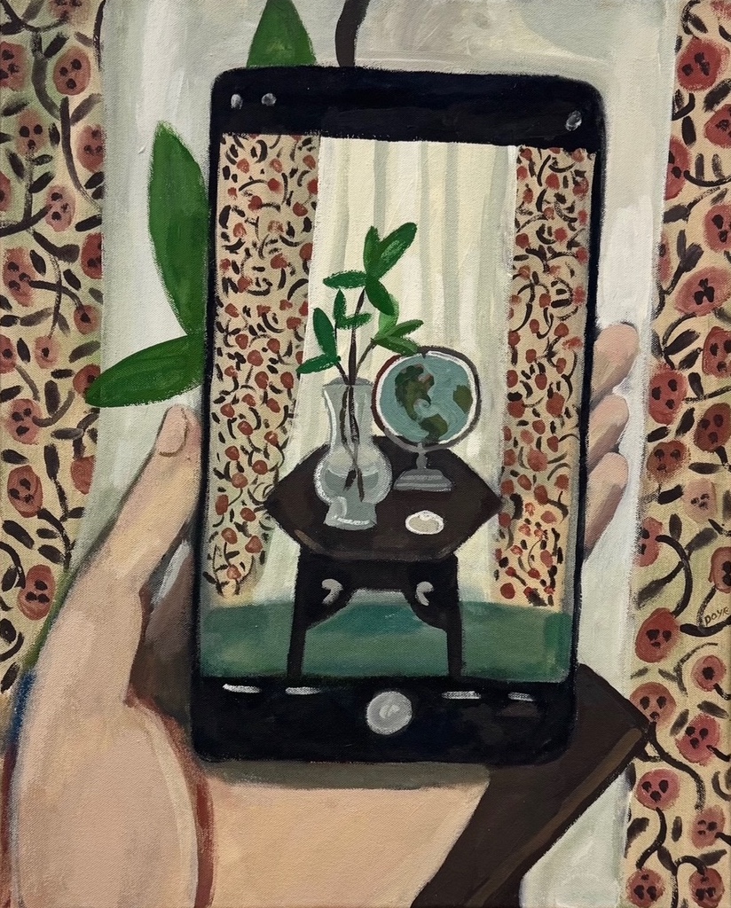 Michael Doyle, 'Modern Still-life', 2025, Acrylic, flash, and latex on canvas, 16 x 20 in.