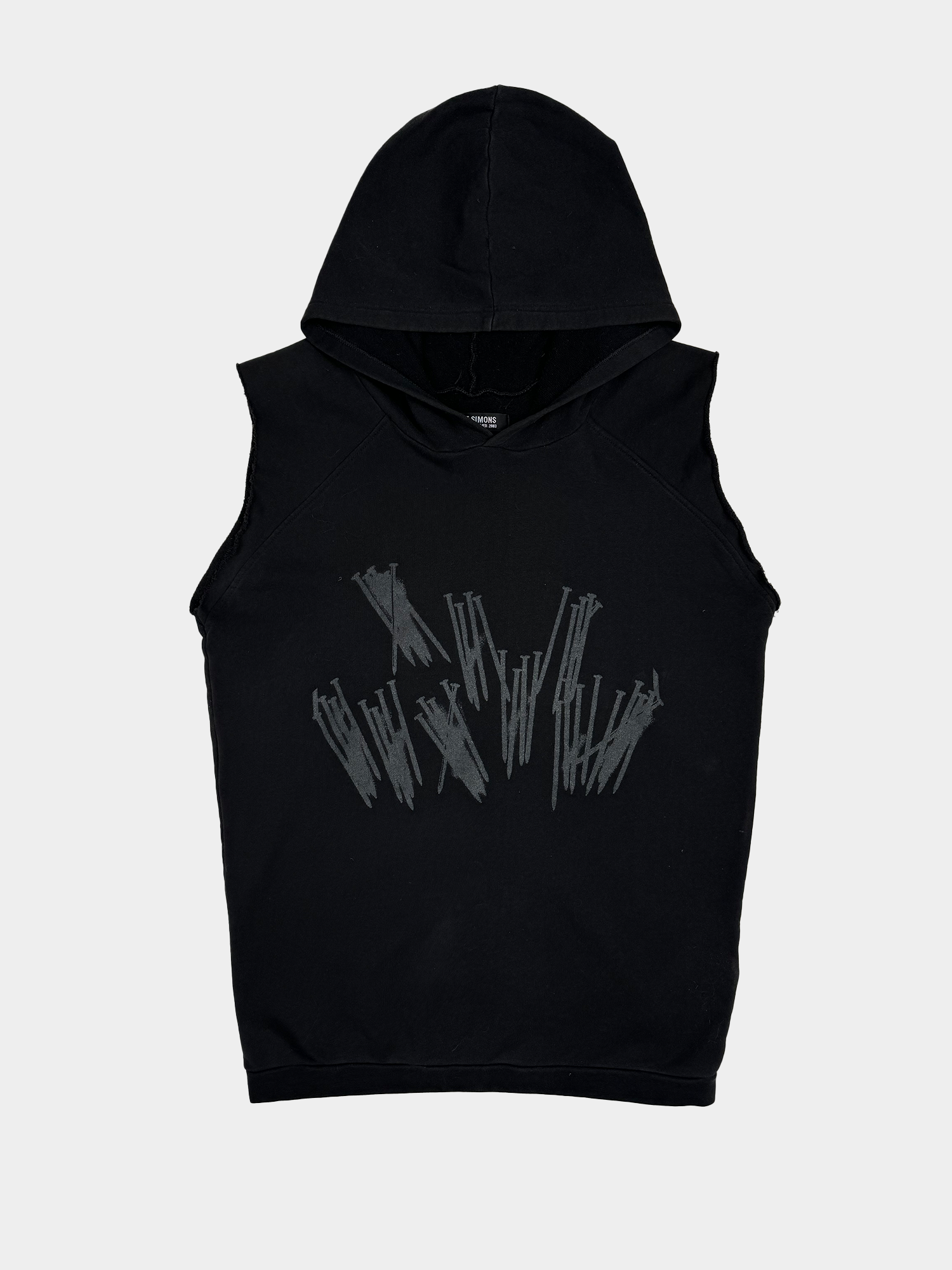 Raf simons sleeveless outlet hoodie