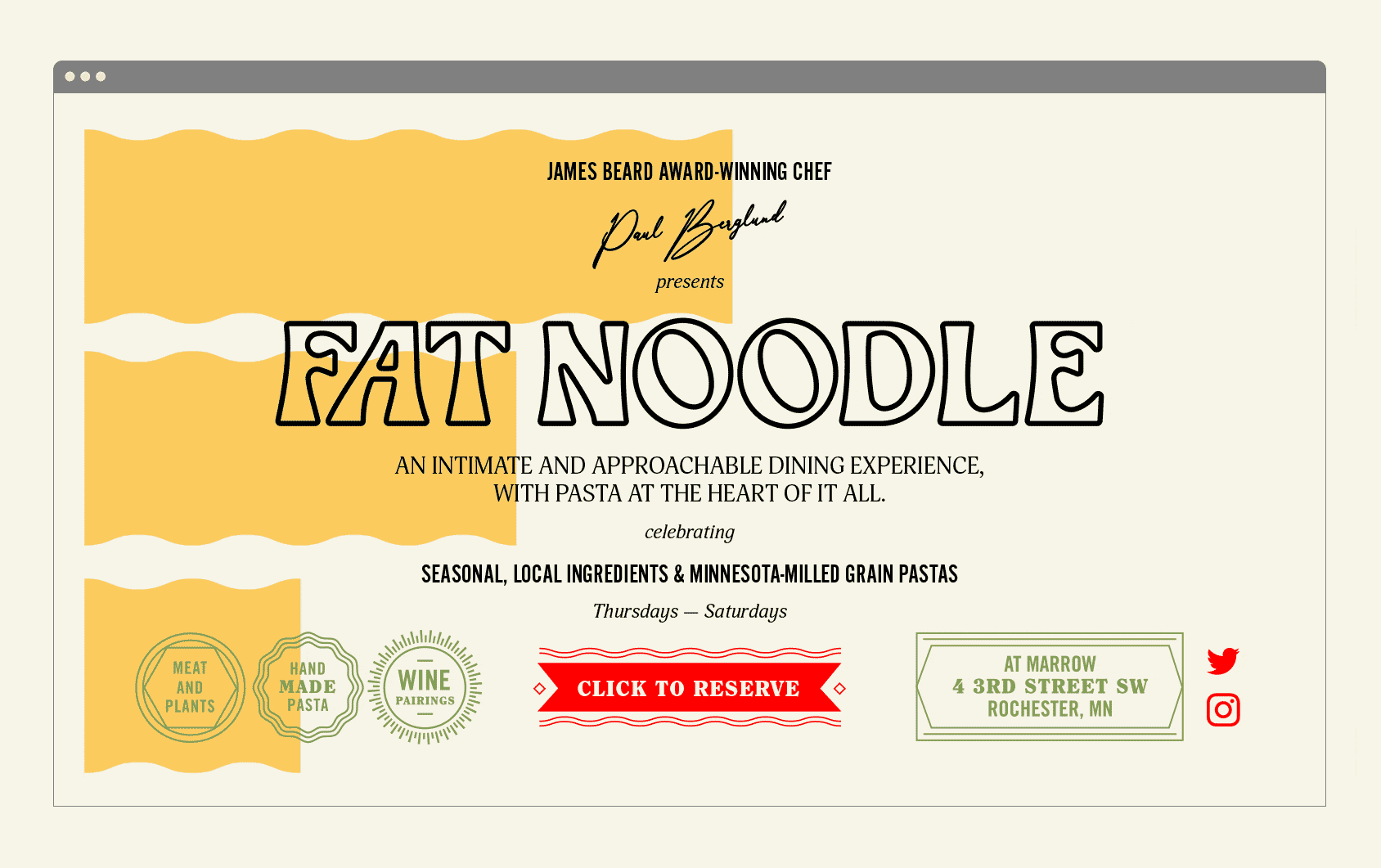 Rochester, MN restaurant website design by Buddy-Buddy