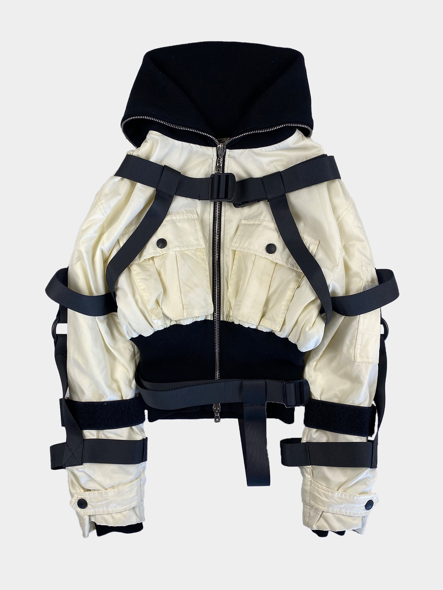 DOLCE GABANNA White Bondage Parachute Jacket 38 - ARCHIVED