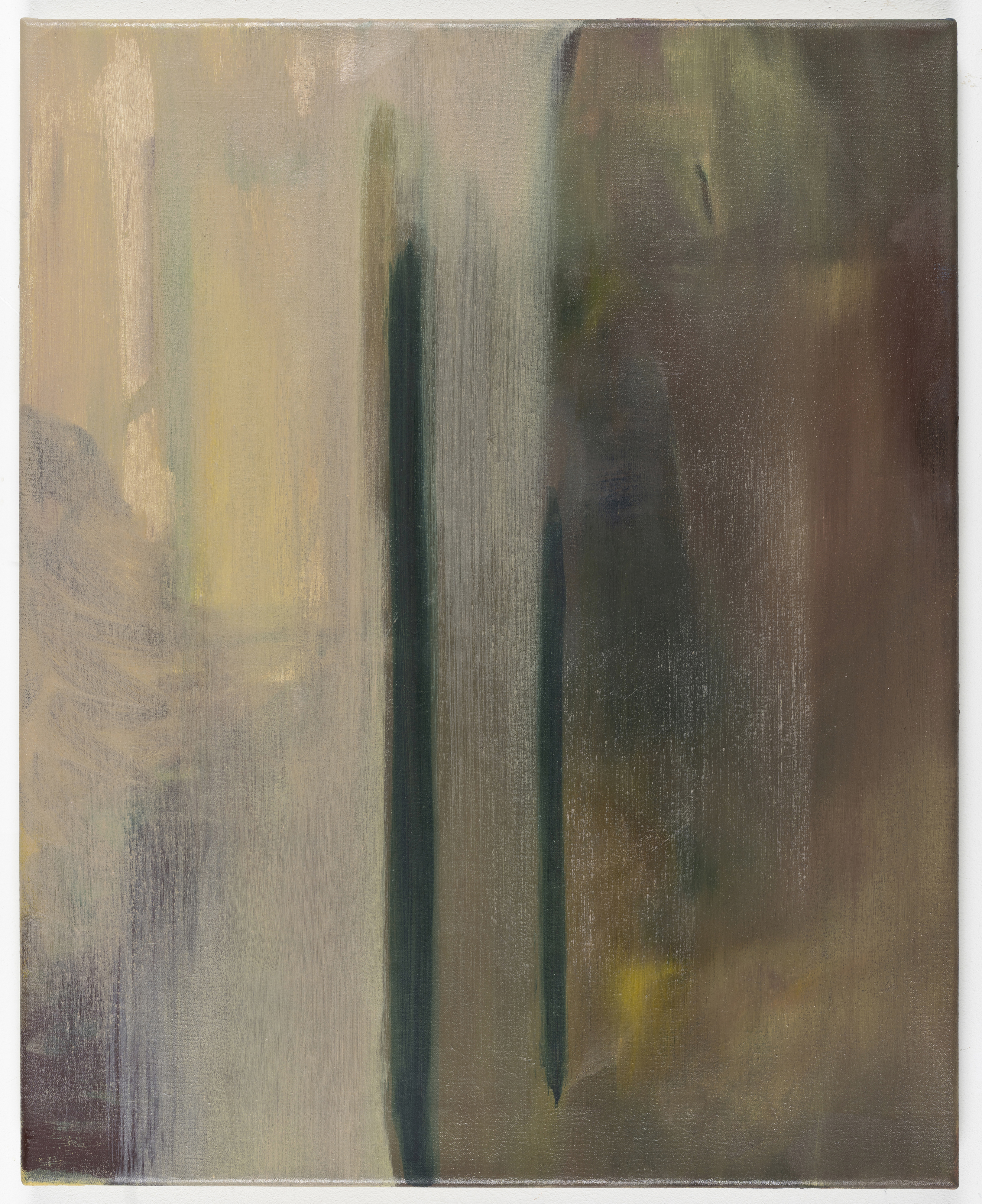 "Dissolved into two parallels&rdquo;, 2019, oil on canvas, 50x40cm