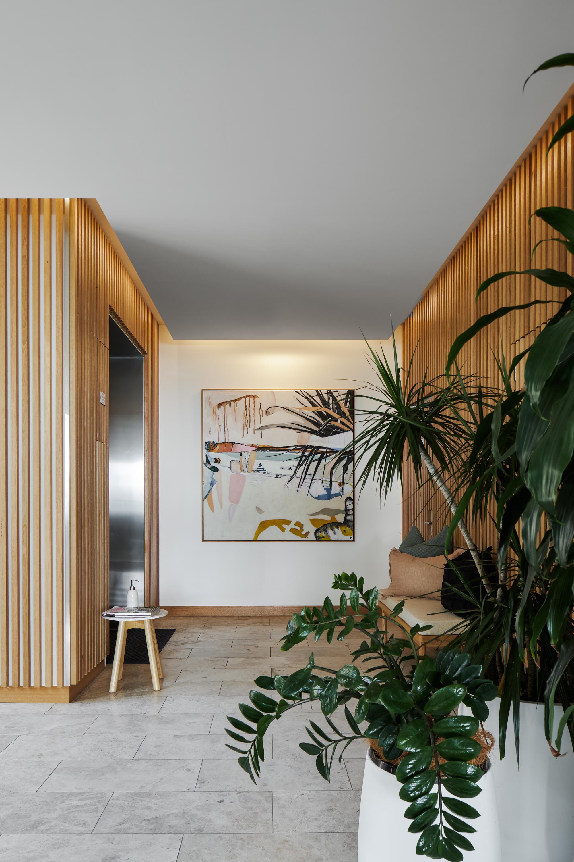 Internal lobby area at Broadbeach Boulevard Apartments, Gold Coast
