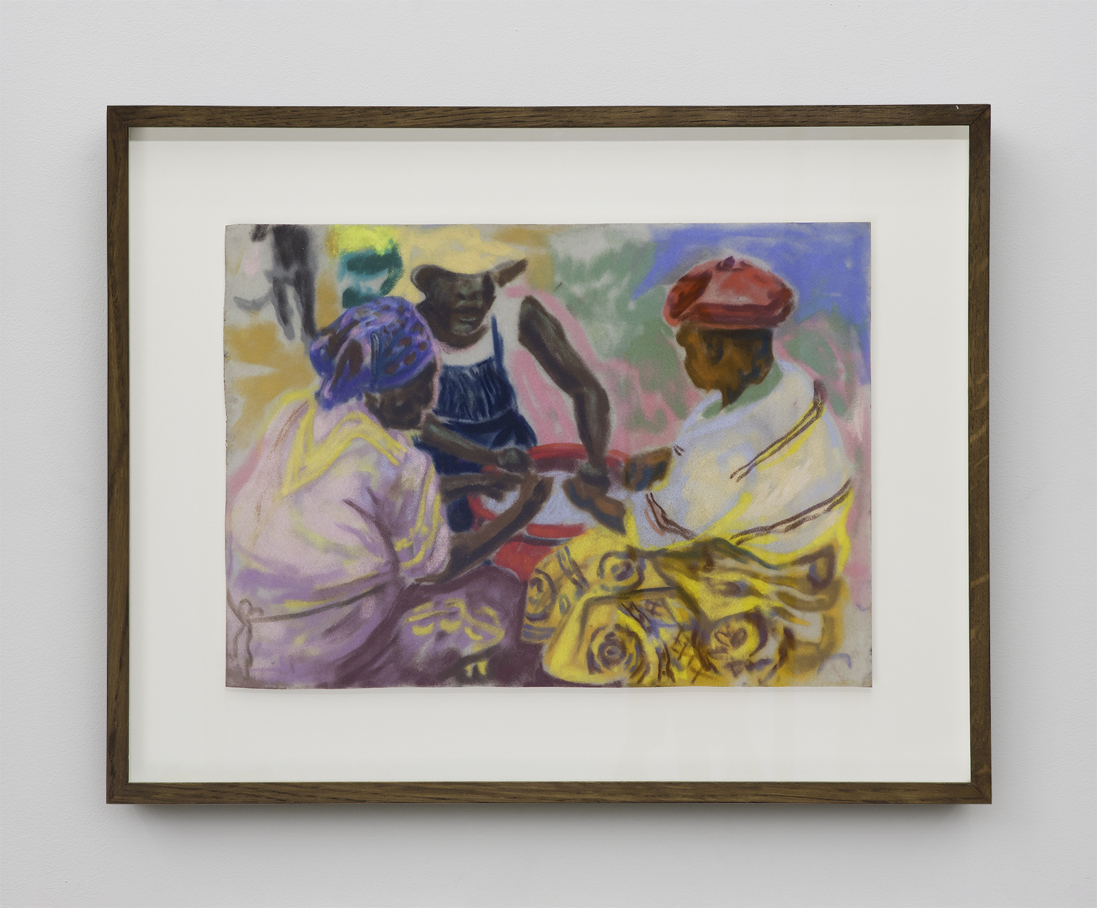 Study for ‘Mogodu Monday or The Leaving of Angels from Carletonville’ no.2, 2023, pastel on Hahnemühle Velour, 25 x 35 cm (9 7/8 x 13 3/4 in)