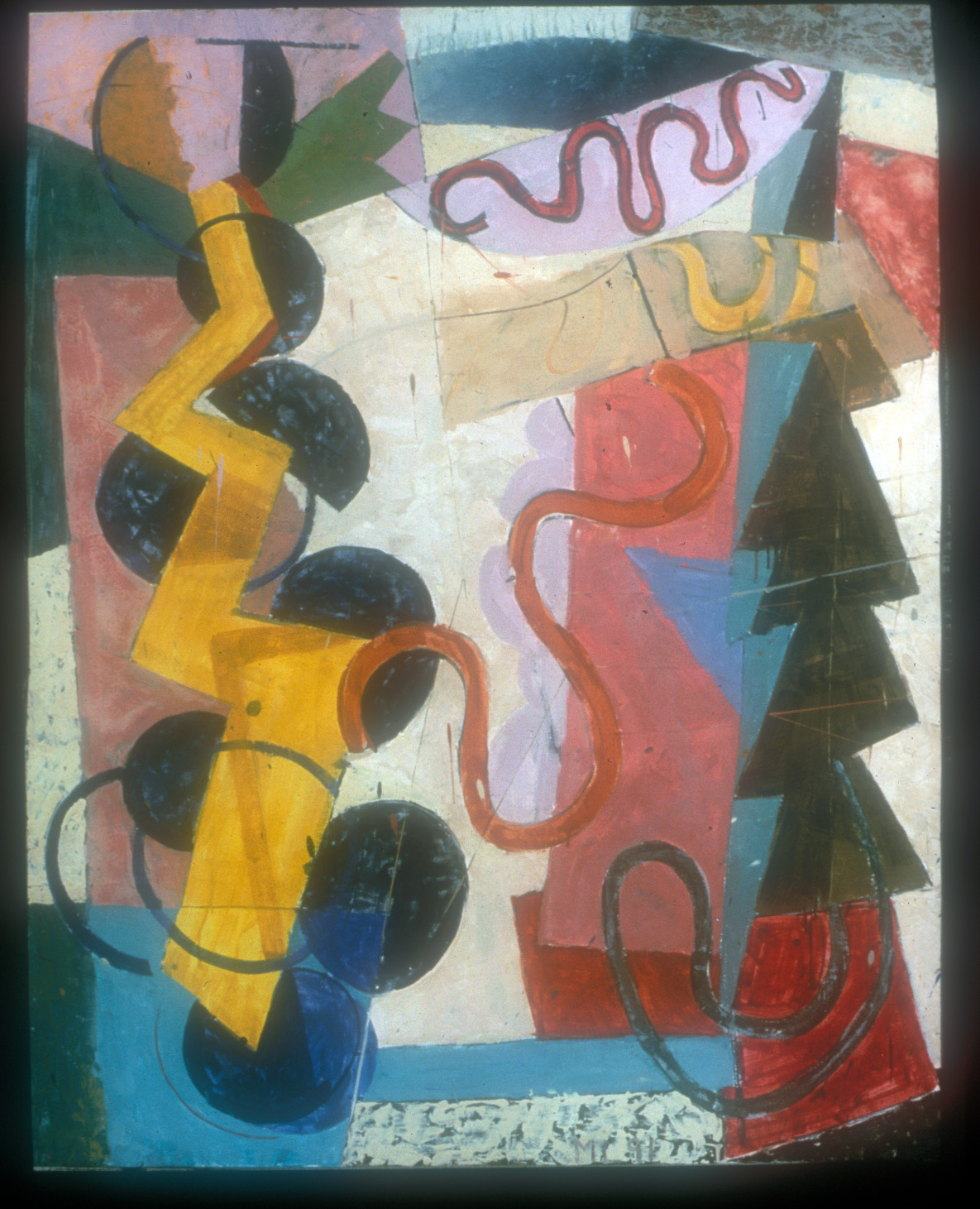 The Yips. 1991. encaustic on canvas over panel. 49 5/8" X 39 5/8"