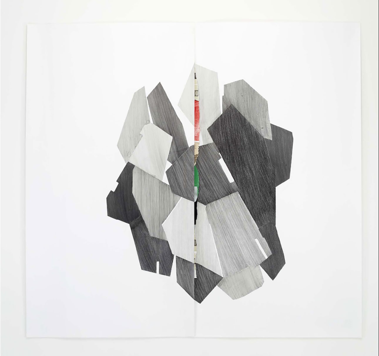 Alexandra Sá Units 3.3, 2017 Graphite et collage sur papier fabriano 147 x 155cm ®Jérome Combe