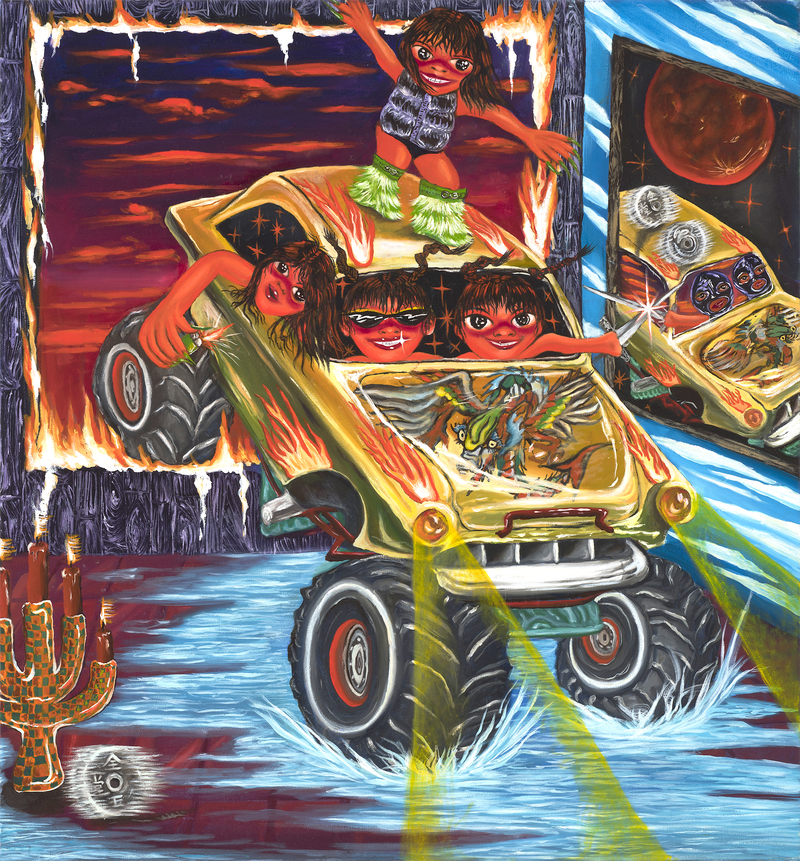 My Monster Truck (2021), oil on canvas. 70 x 65 cm. Photo: Brenton McGeachie