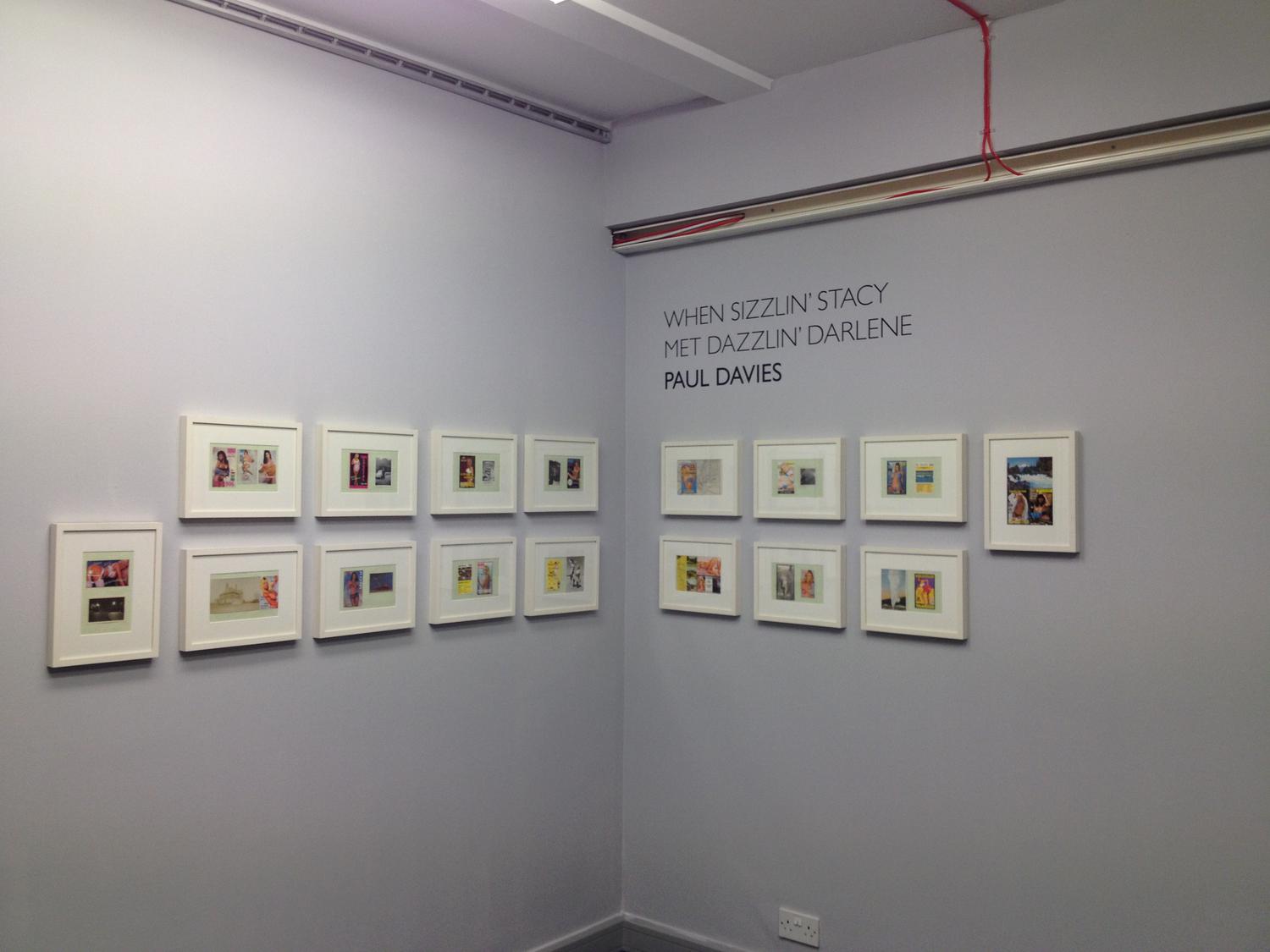 Installation view: Paul Davies, When Sizzlin' Stacey met Dazzlin' Darlene (2015). Departure Lounge, George Street, Luton, UK