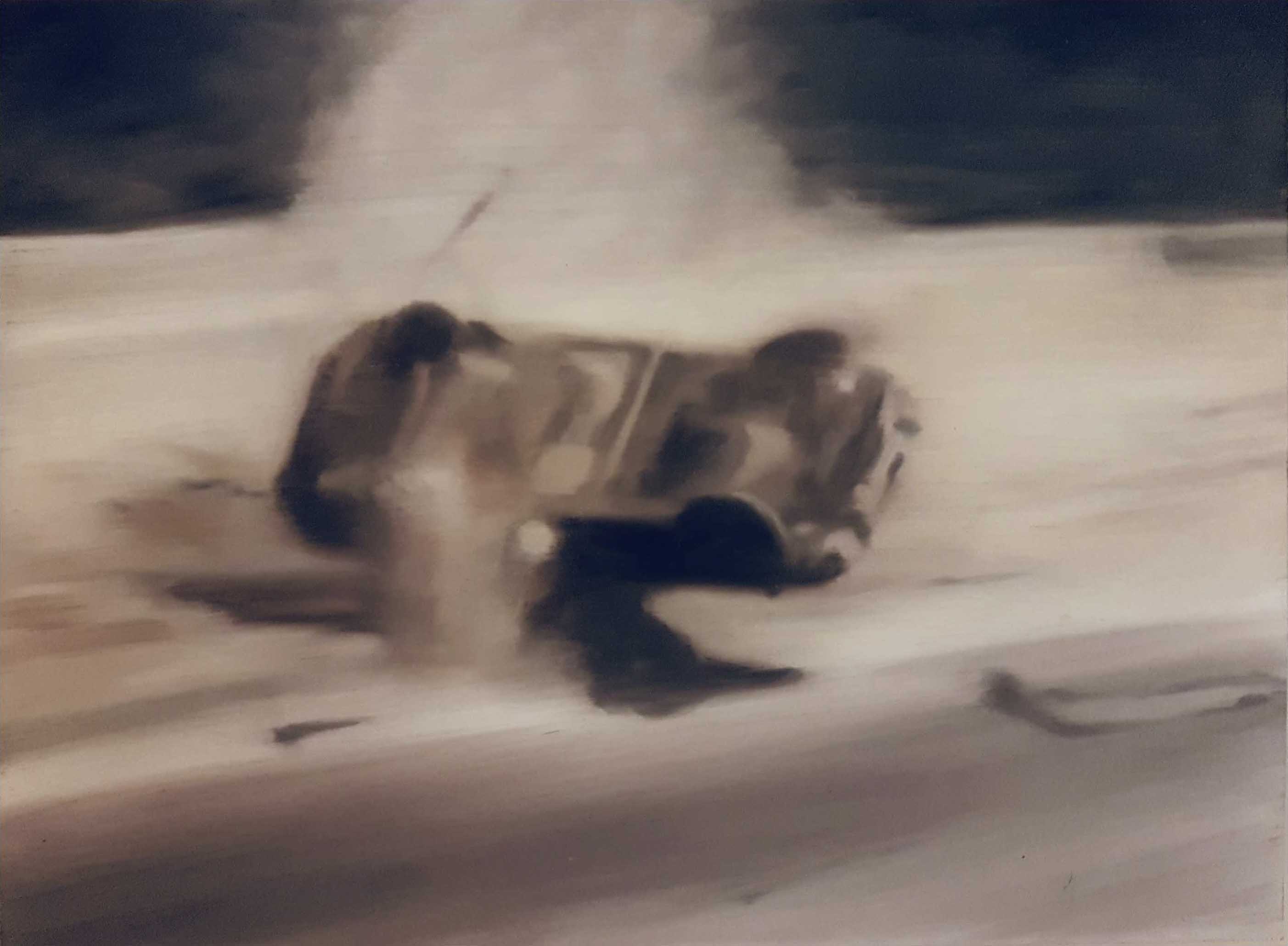 2017, Unfall  Öl auf mdf, 42 x 32cm