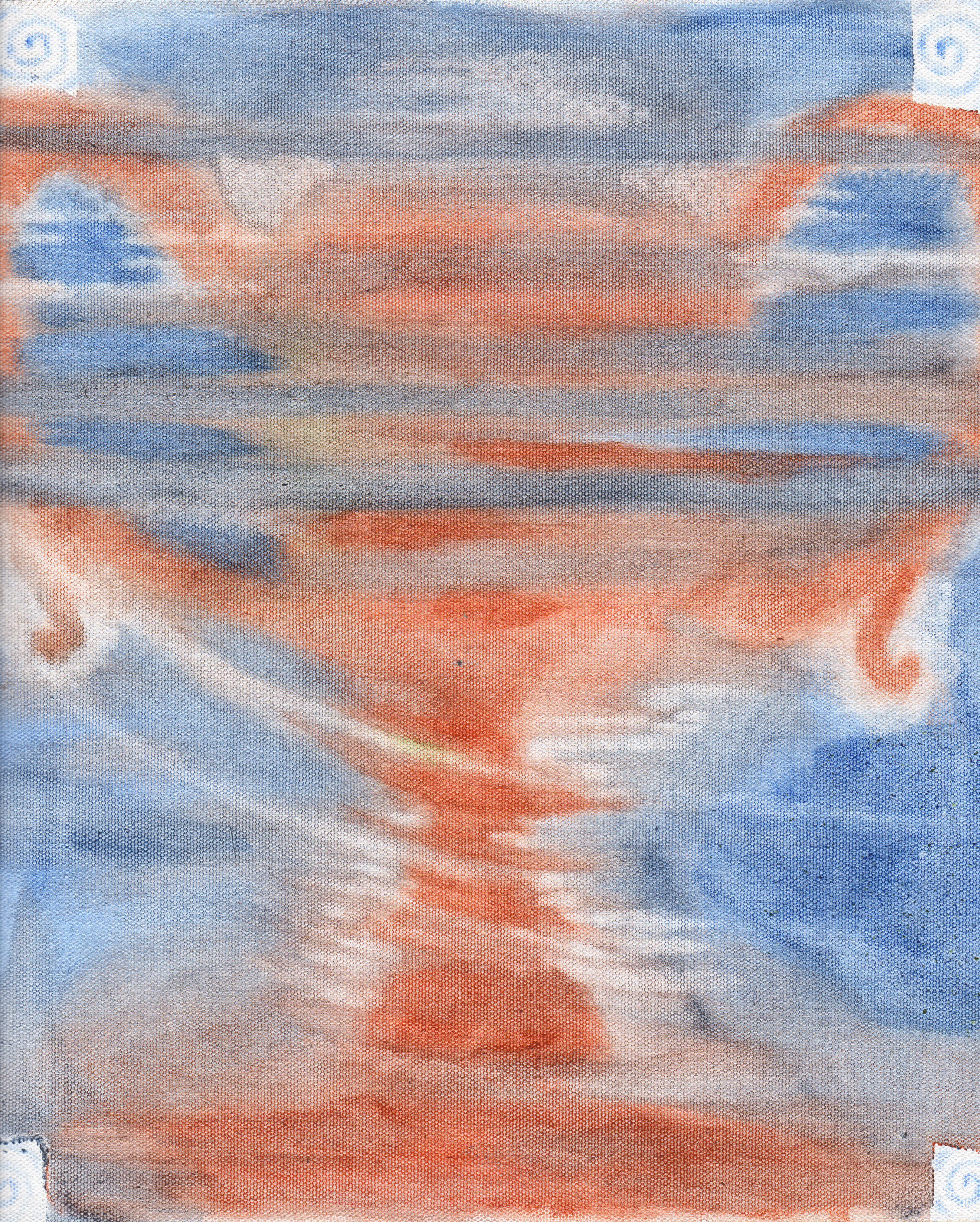 Sky Trophy 2, oil on unstretched canvas, 32.5 x 36 cm, 2021