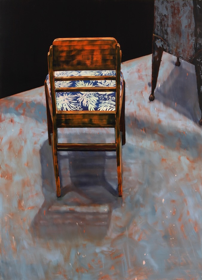 Chair with Tropical Print