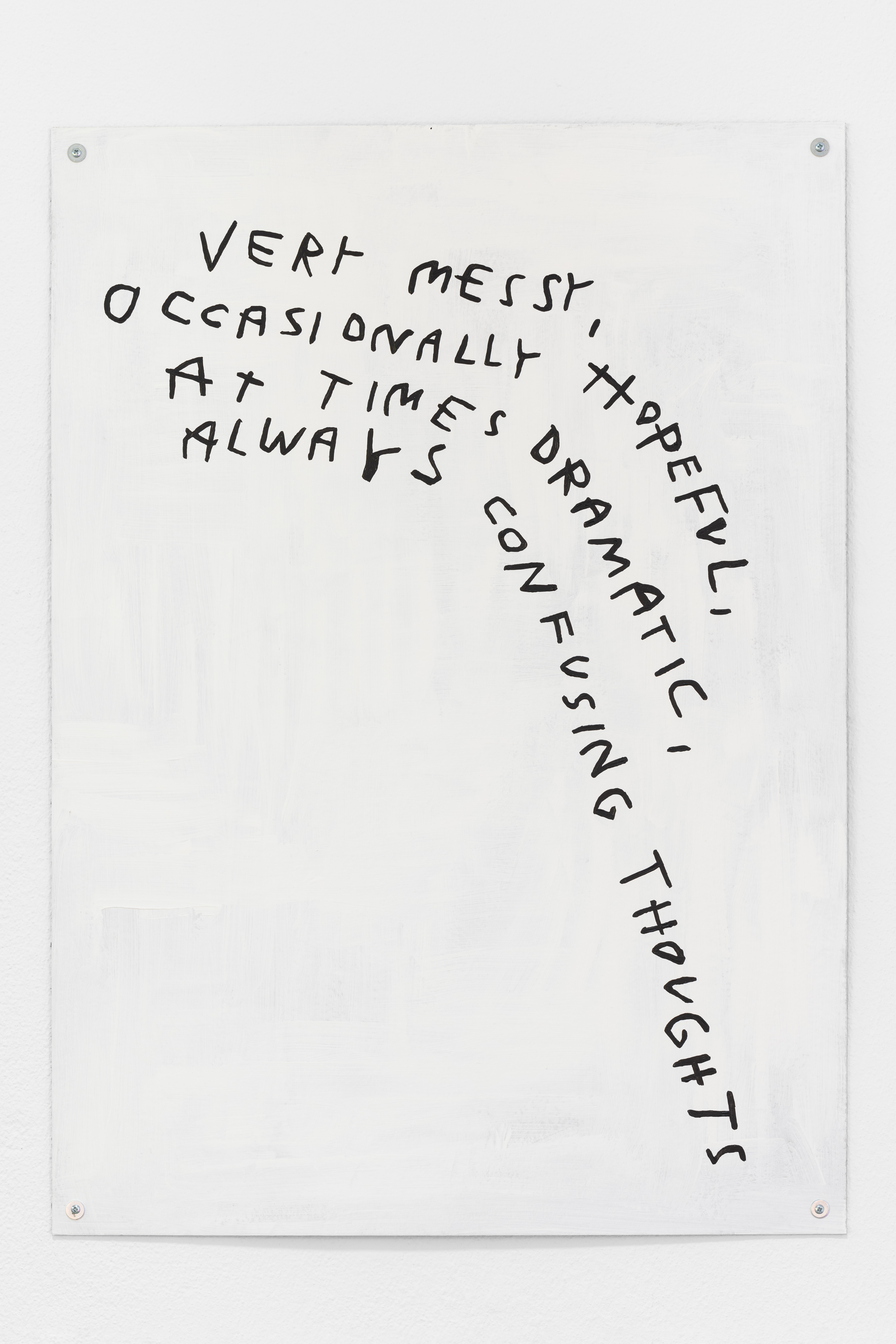 My curriculum vitae. 2023Acrylic on cardboard105 × 75 cmUnique piece