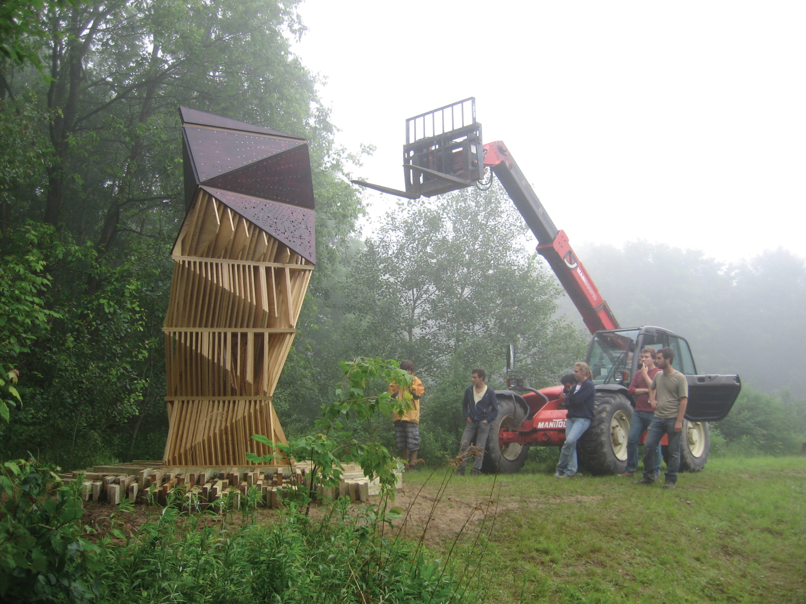 Bat Tower by Ants of the Prairie/Joyce Hwang, 2010, in Griffis Sculpture Park