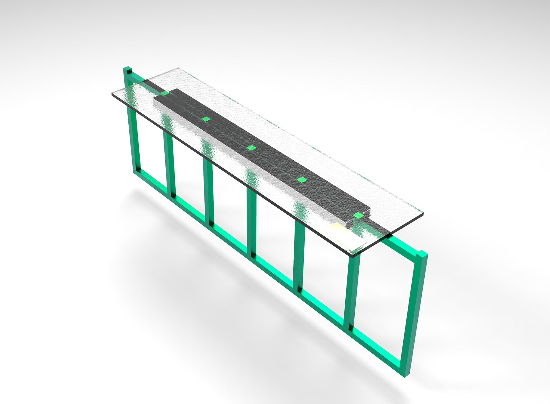 Steckbank Version Acrylglas/Stahl