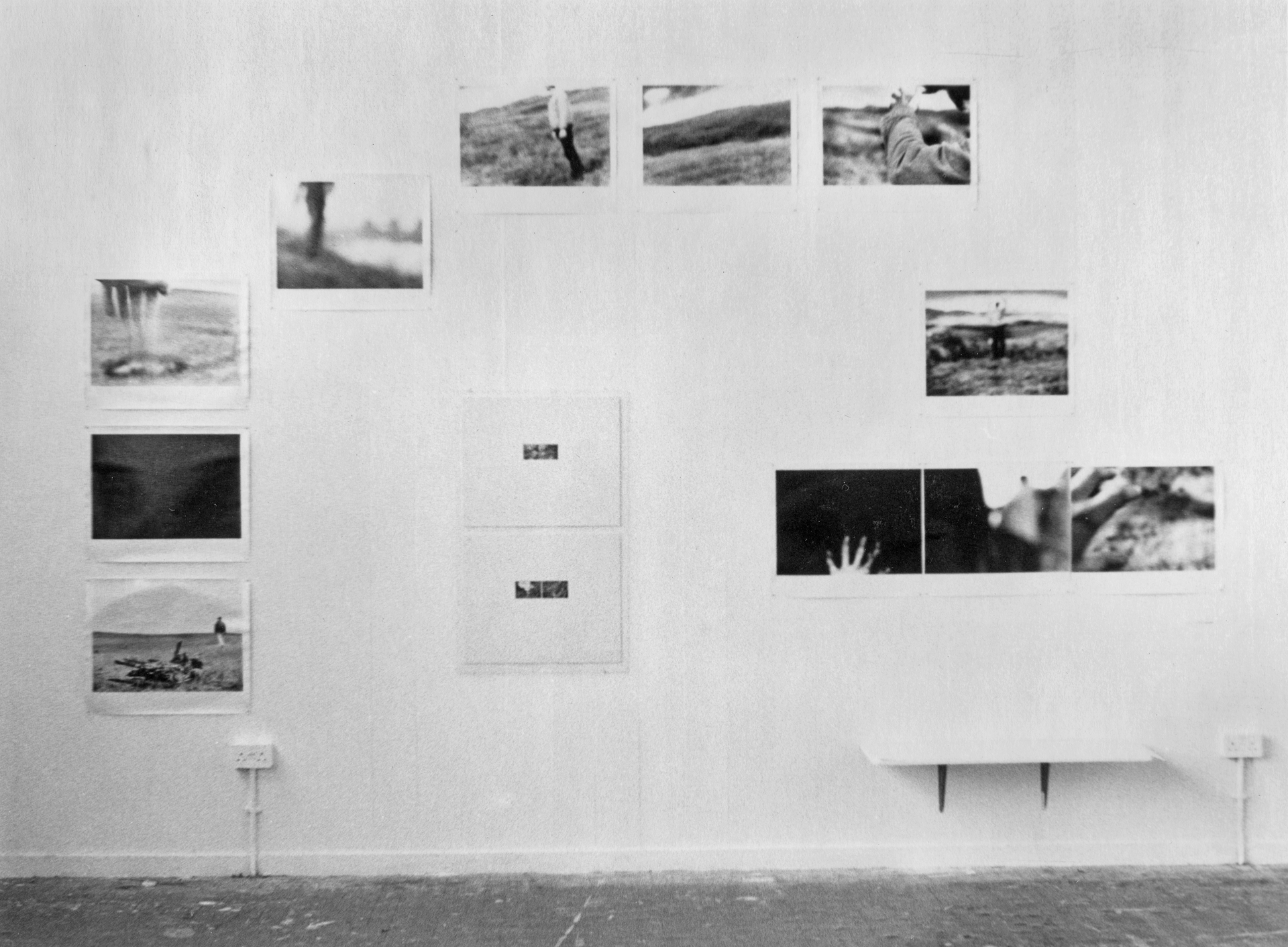 Installation, including, A Meeting (7 part sequence) Matted and Framed Silver Gelatin prints, 61 x 50 cm, 2002 Capsule Gallery, Cardiff. 2002