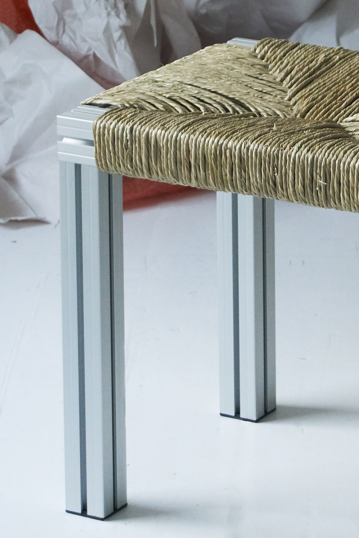 TINO SEUBERT, WICKER COLLECTION STOOL