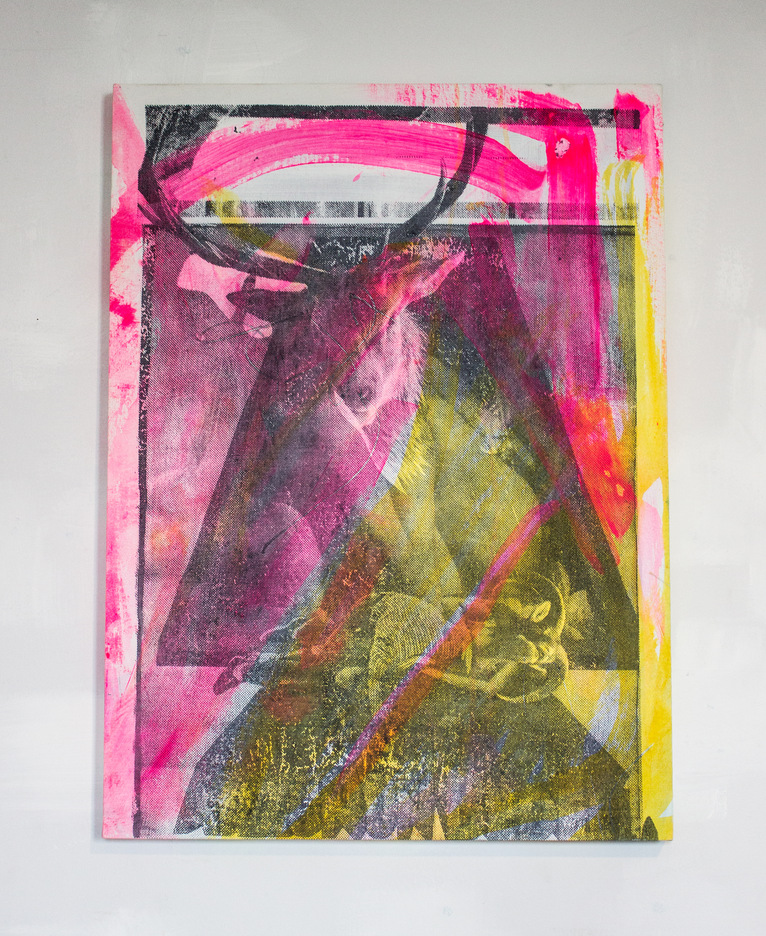 price of desire I., (pink), acrylic on canvas, 80x62cm, 2017/2018