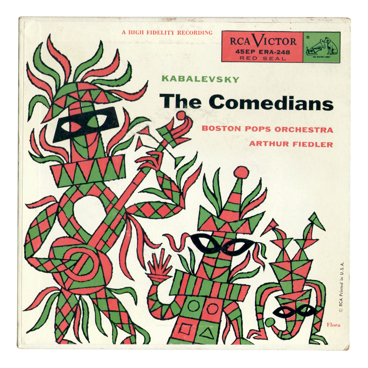 RCA Victor ERA 248 Dmitry Kabalevsky - The Comedians, Op.26 Boston Pops Orchestra - Arthur Fiedler Design: Jim Flora (credited)
