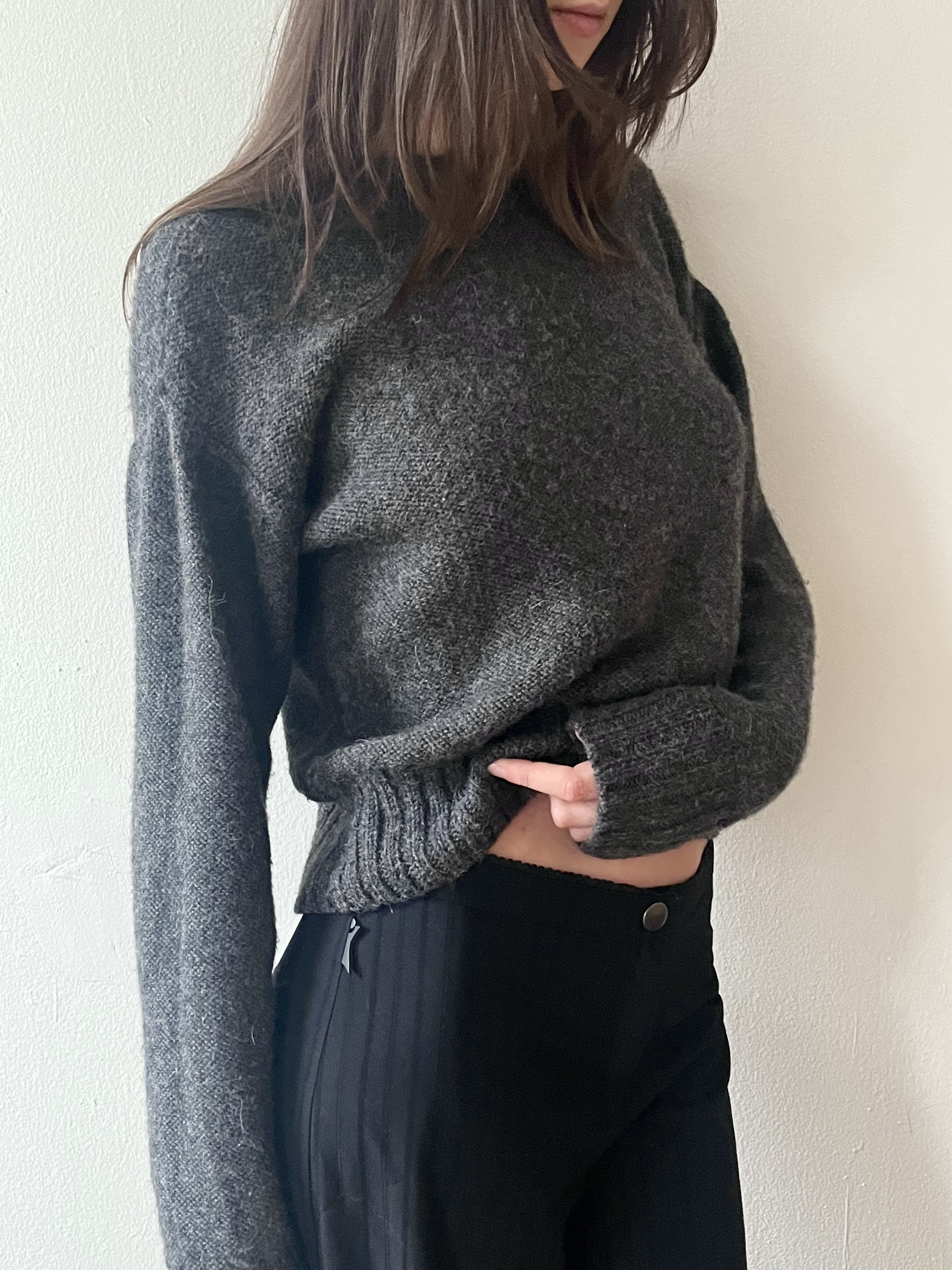 Fuzzy Alpaca Sweater - Machine Knit