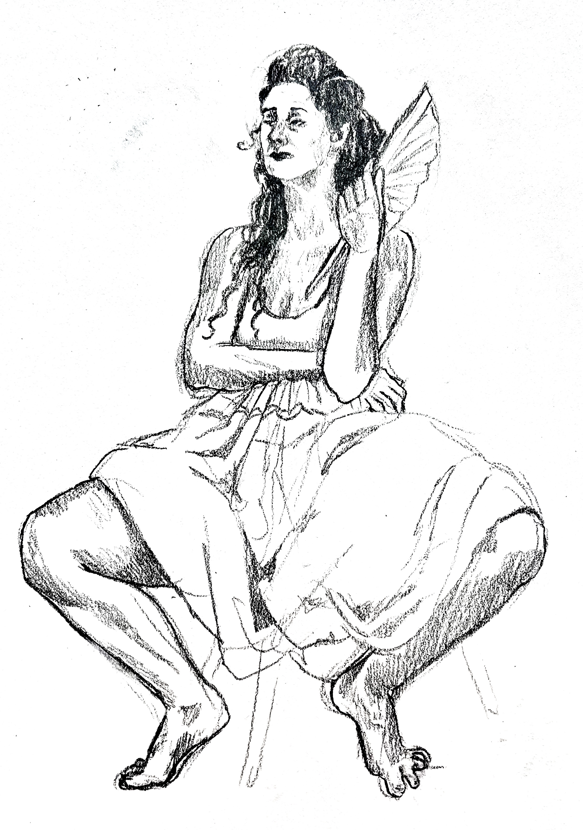 "Figure Study with Fan"