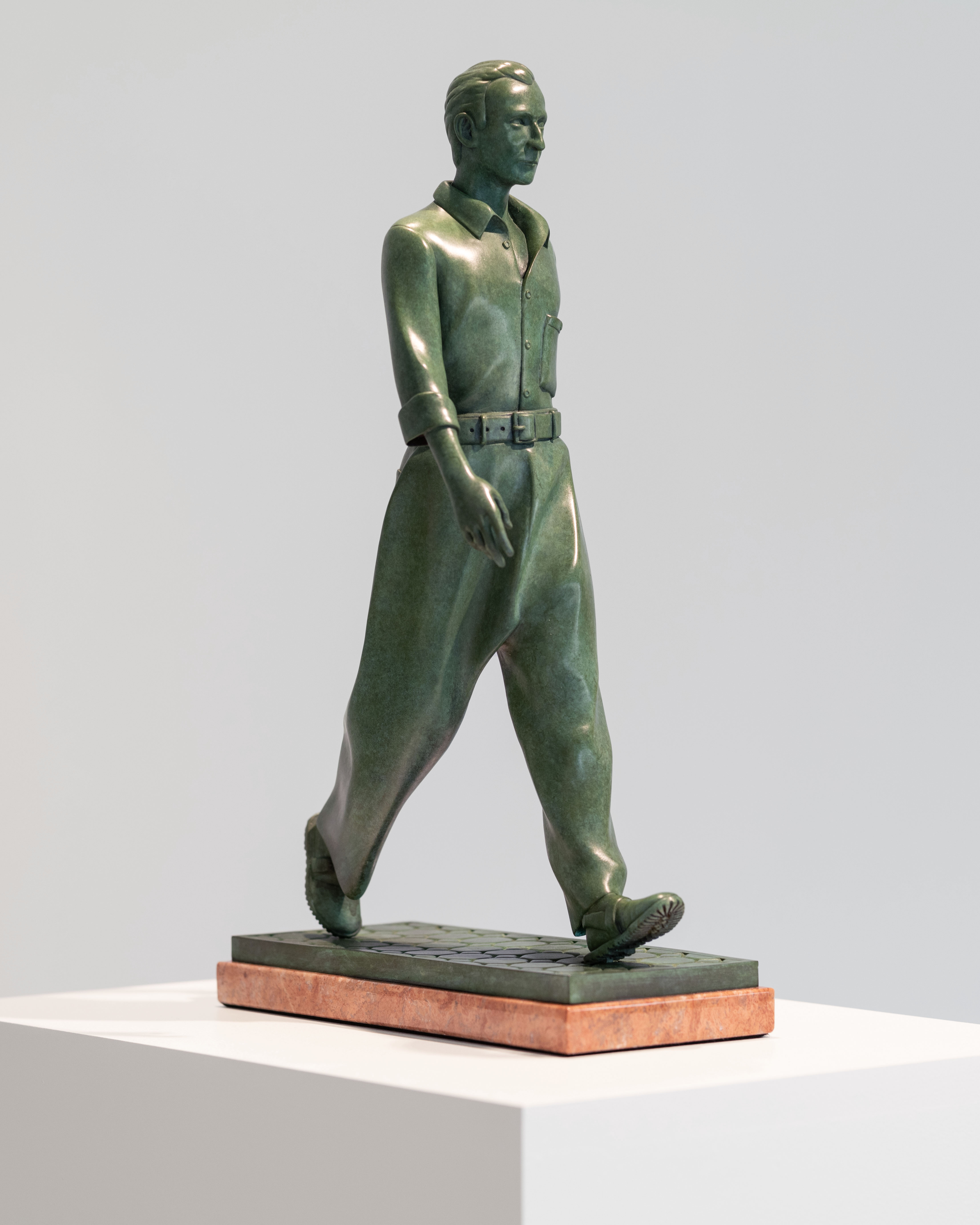 Everett Sloane in Yohji Yamamoto S/S 2000, 2021Patinated Bronze with Marble Base17 x 4.5 x 10.5 inches