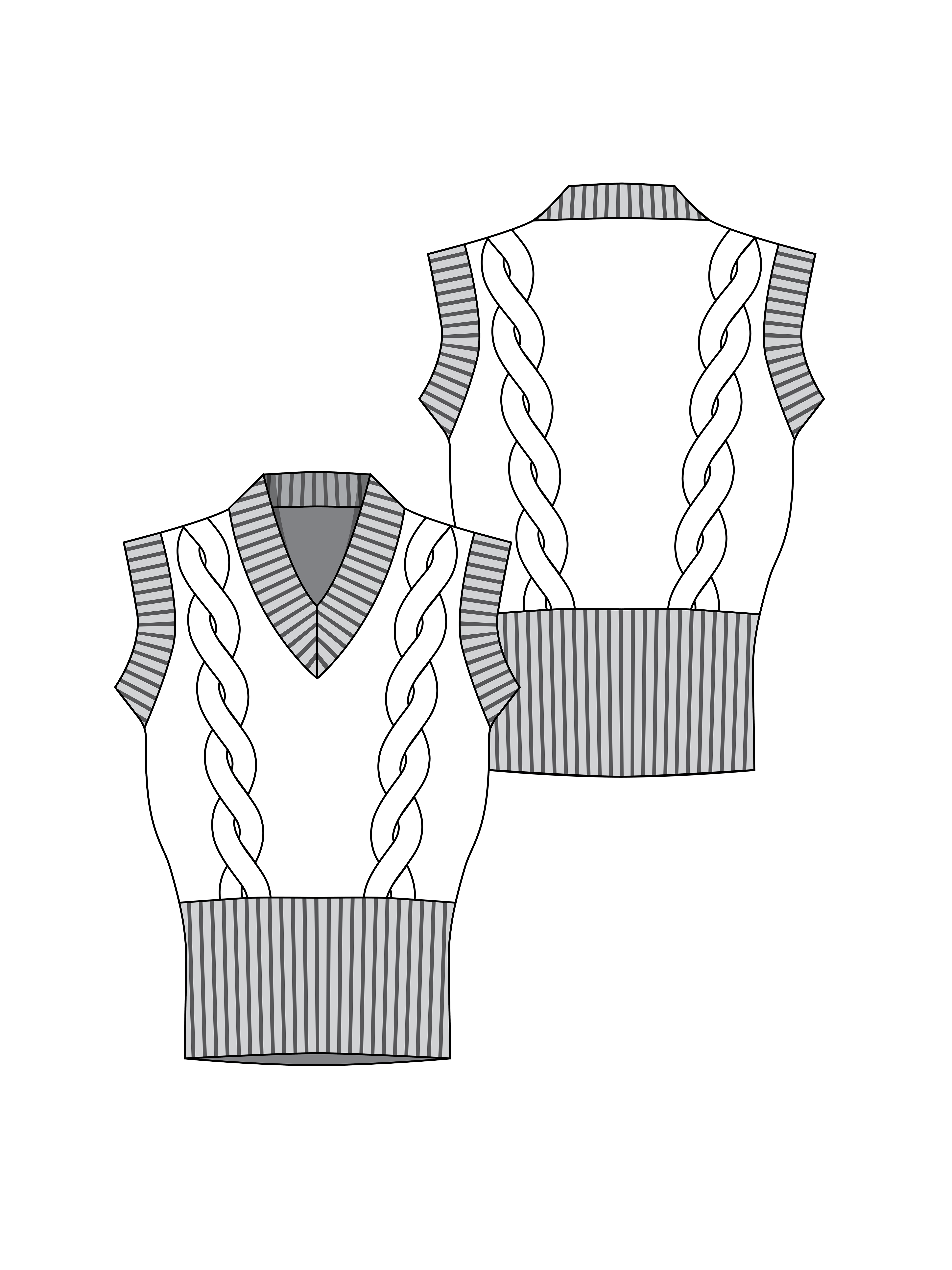Cropped Cable Vest - Hand Knit