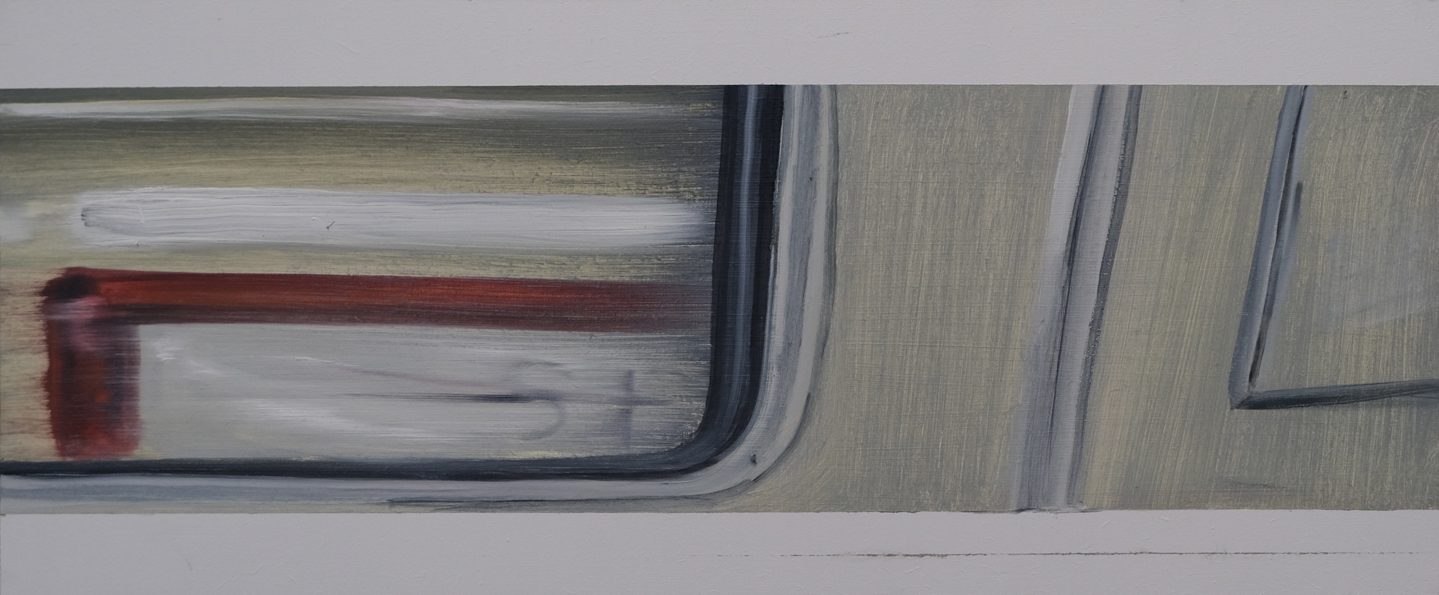 U6-8, Oil on MDF, 25 X 60 CM