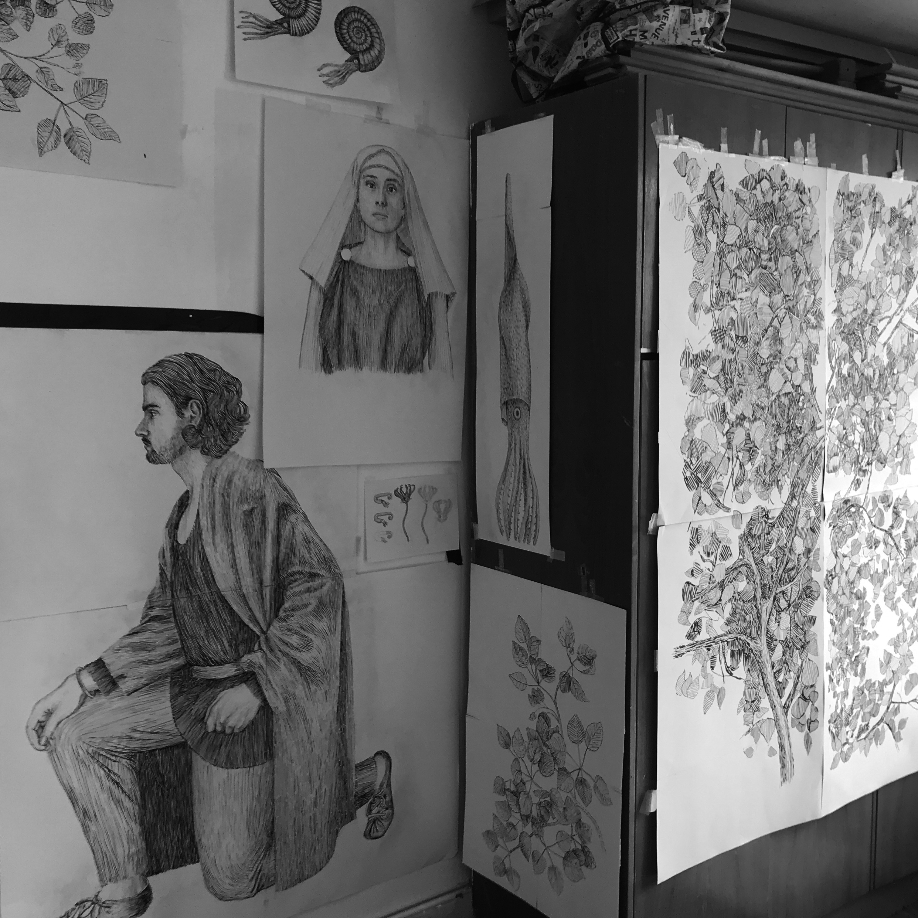 Drawings in progress - Buckinghamshire County Museum