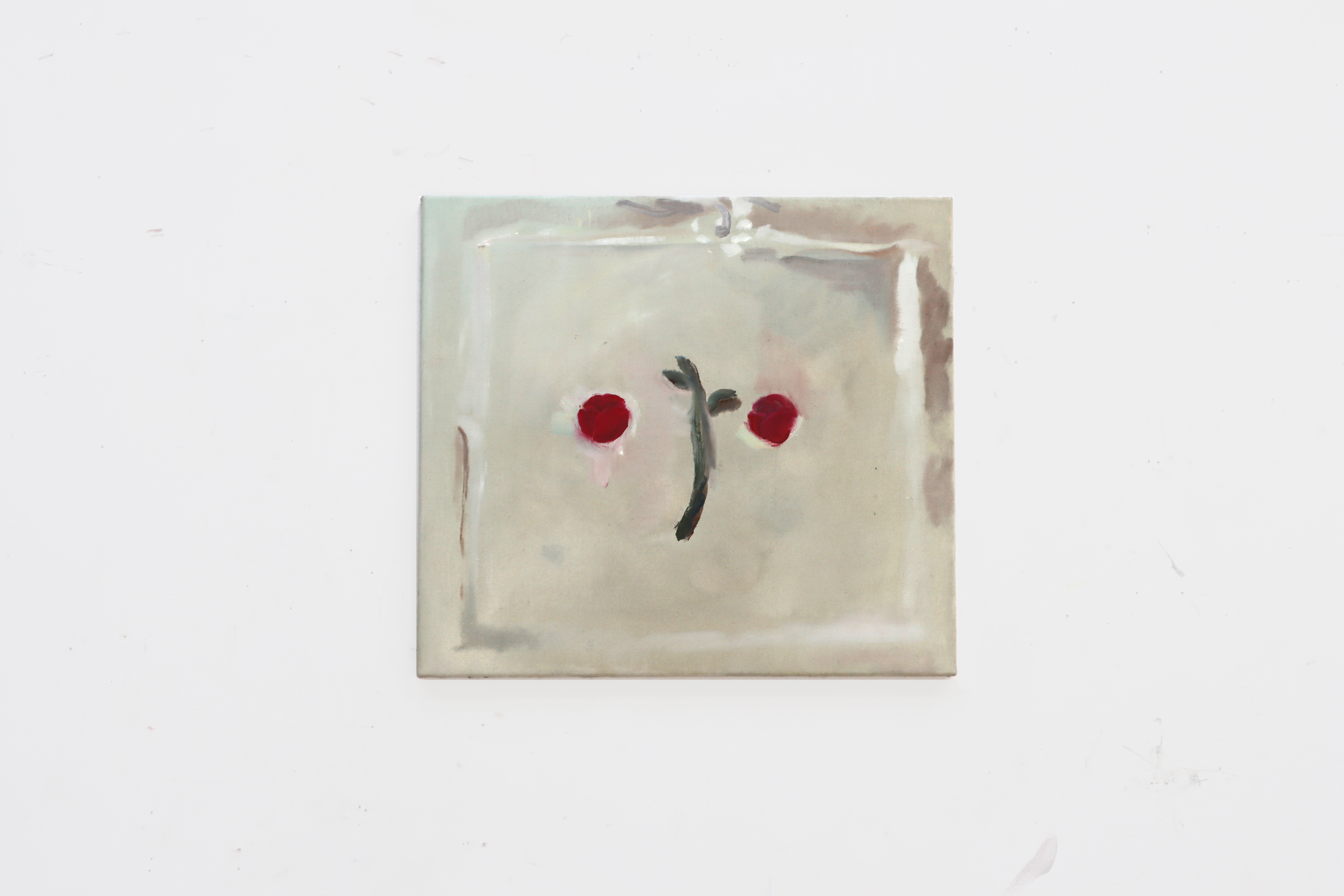 afterimage, water soluble paint on canvas, 52 cm x 47 cm, 2022