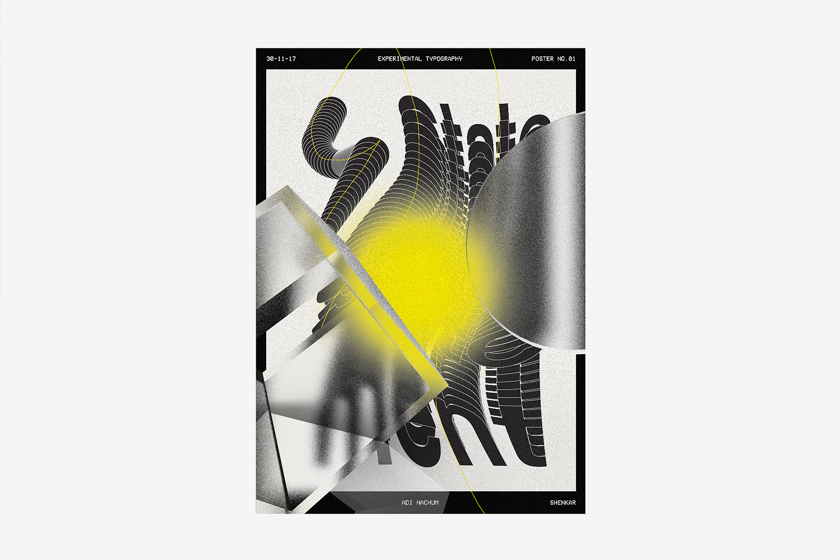 Deconstructed, typographic experiments exploring Helvetica’s readability, 2018