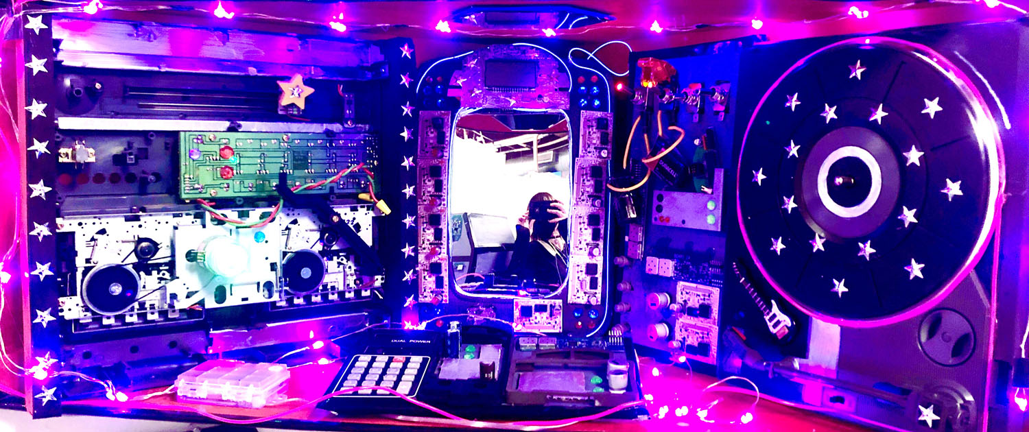 Function?Wood, Paint, Found Object, and Electricity, 36&rdquo; x 24&rdquo; x 12&ldquo;, 2021