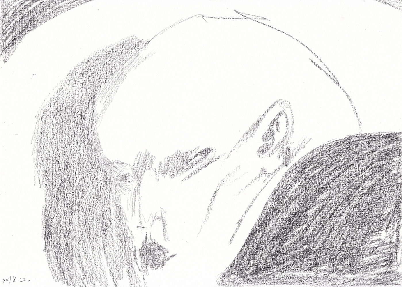 뭐요, 2018, pencil on paper, 21*29.7(cm)
