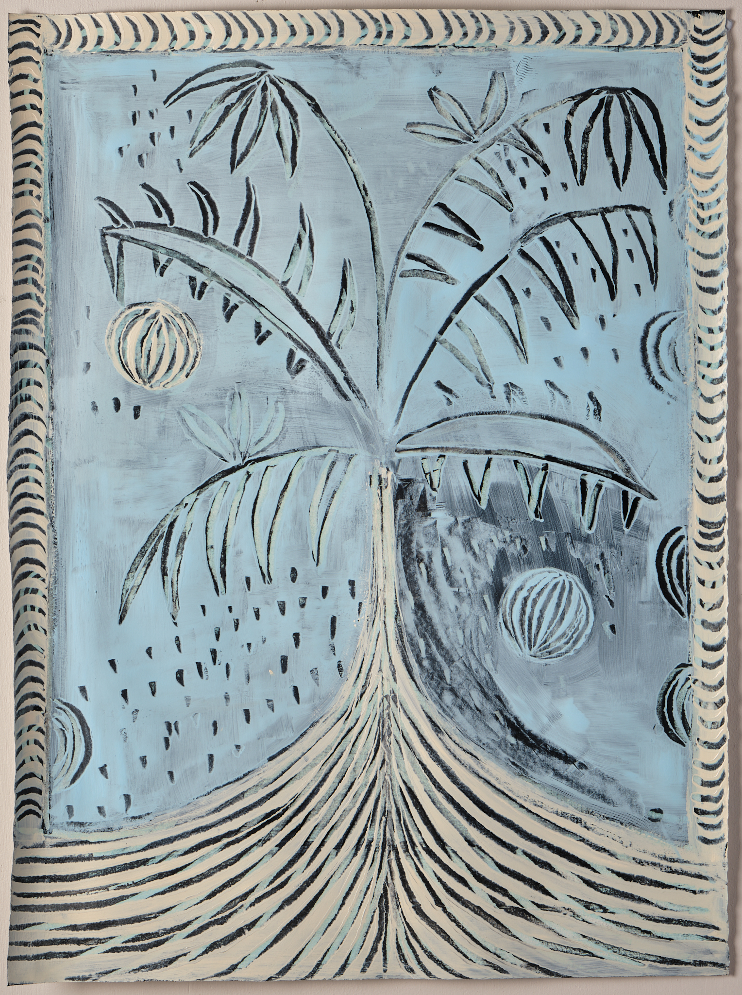 Vanilla Sky, 2024. Acrylic on Arches 