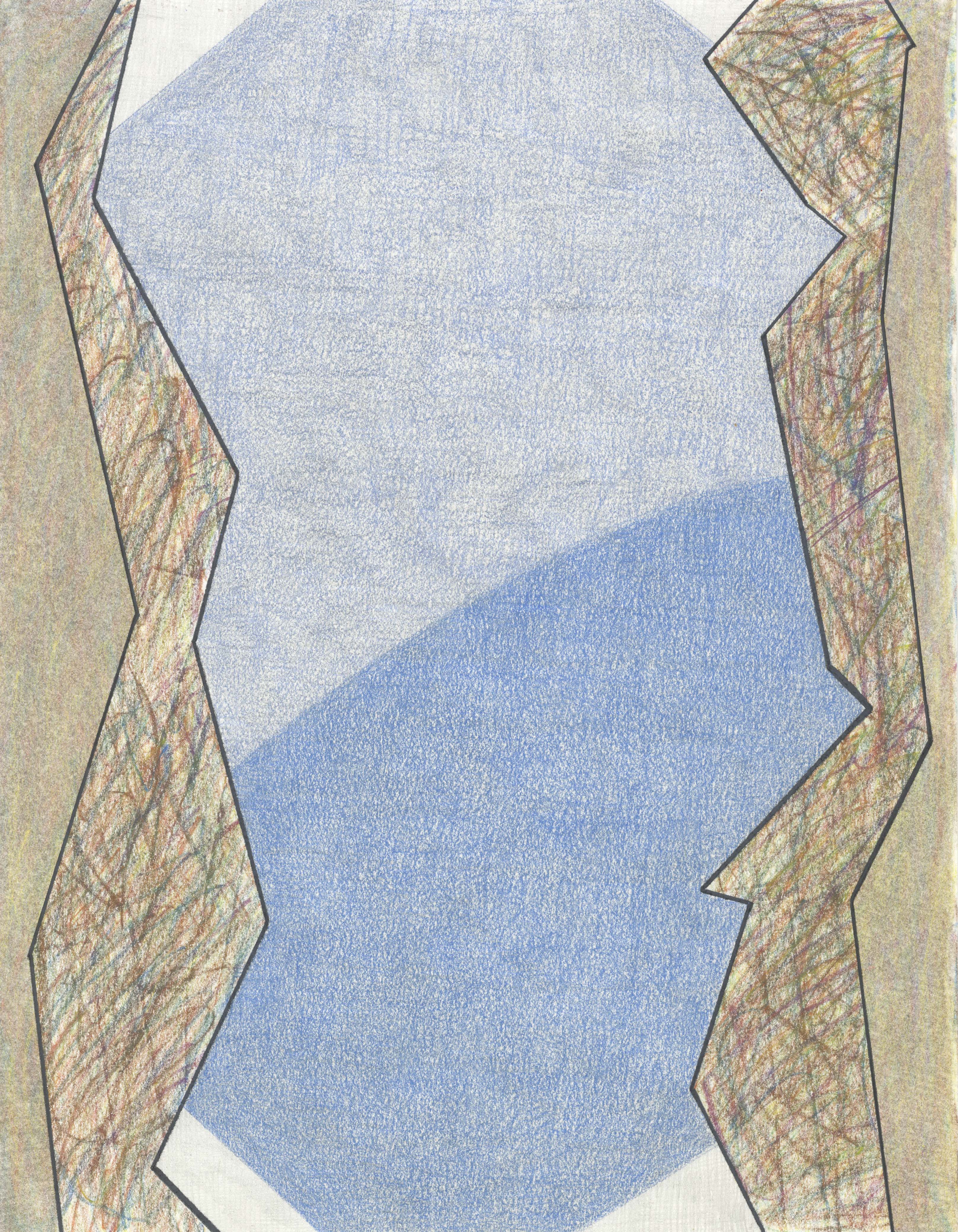 Skylight, 2020, colored pencil and graphite on paper, 14 × 11".