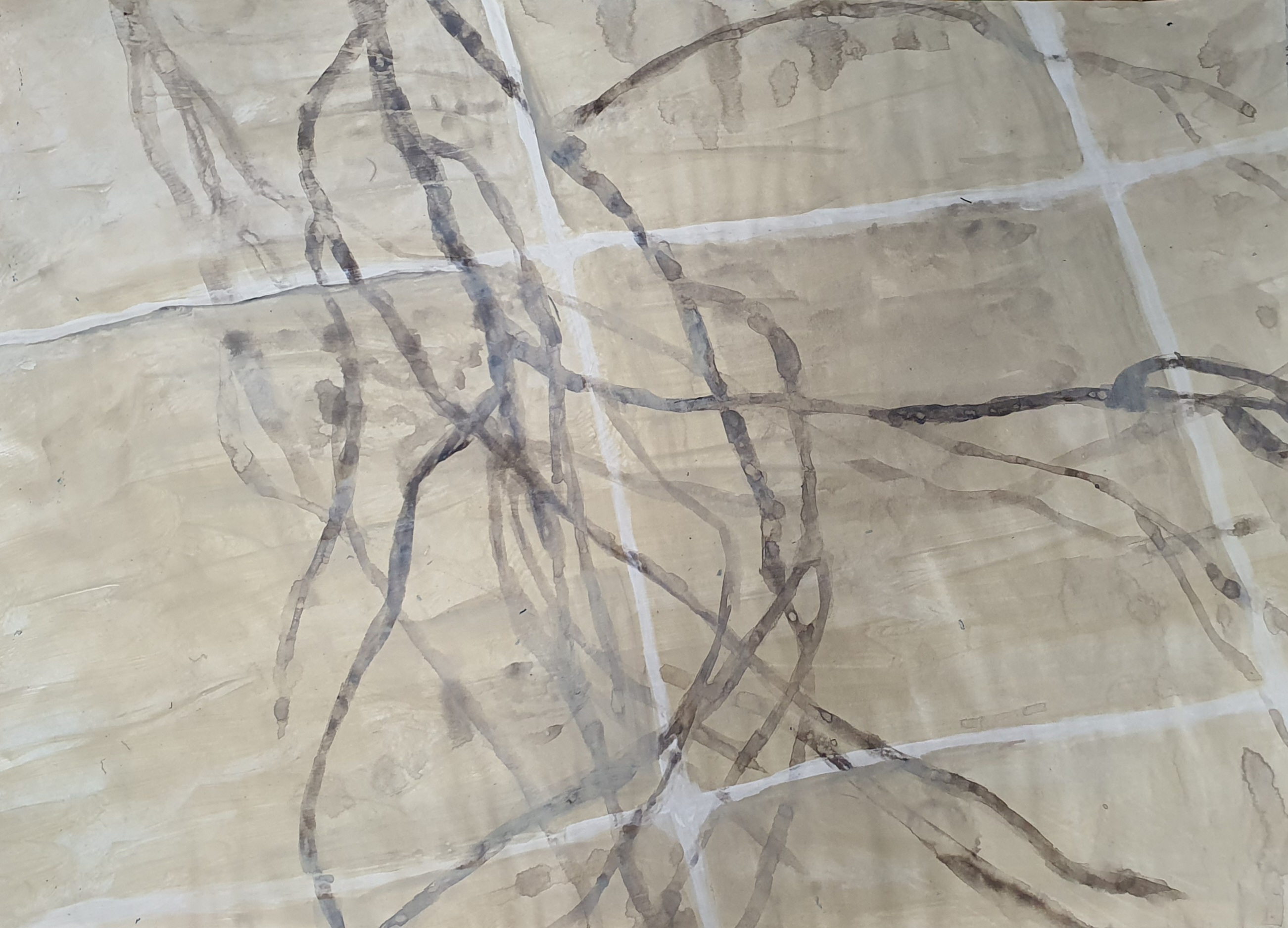 pair, 또는 포개진 종이에 채색