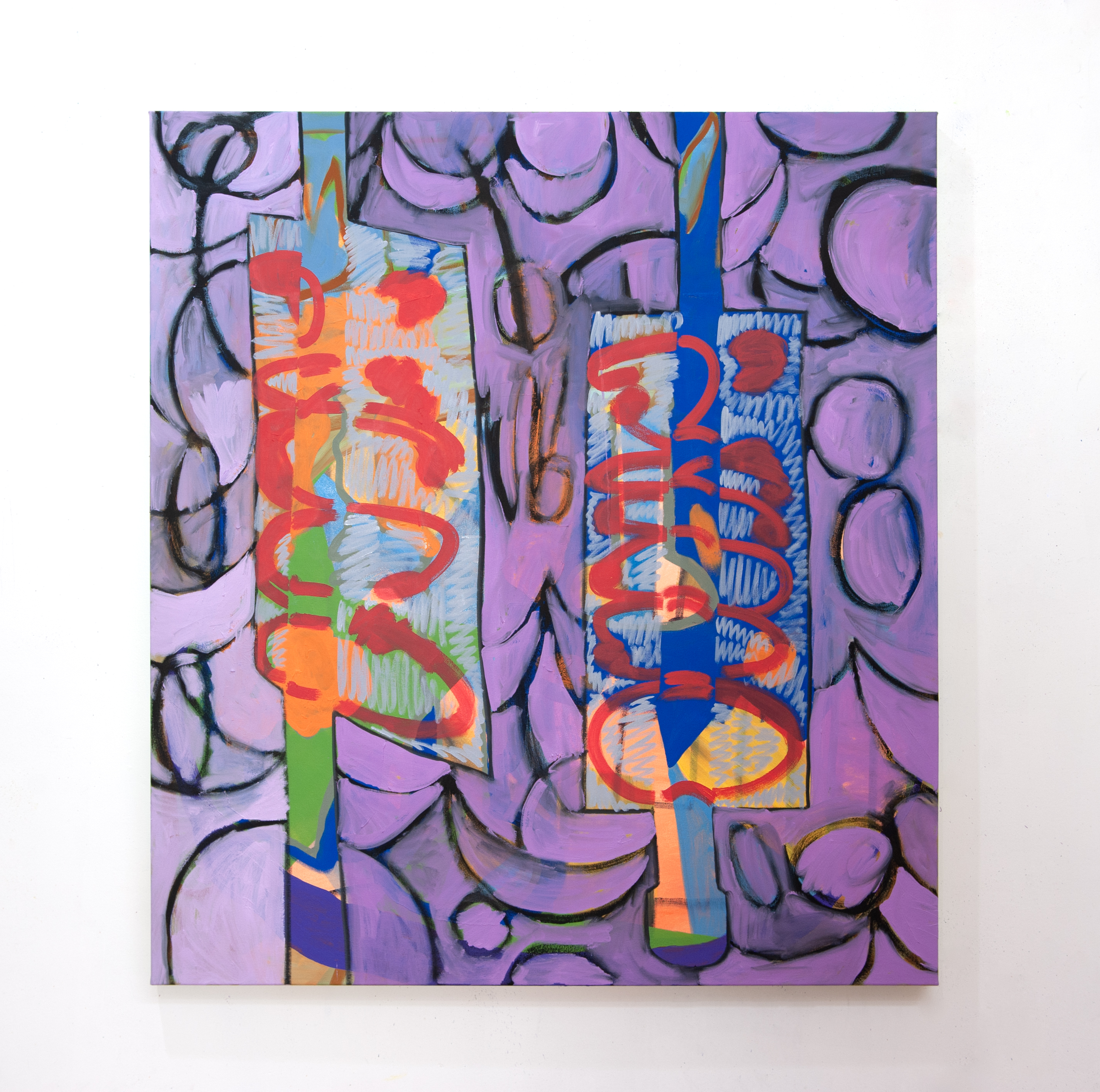 "Reasons for Attention", 2024, Oil on canvas, 55 x 53 in